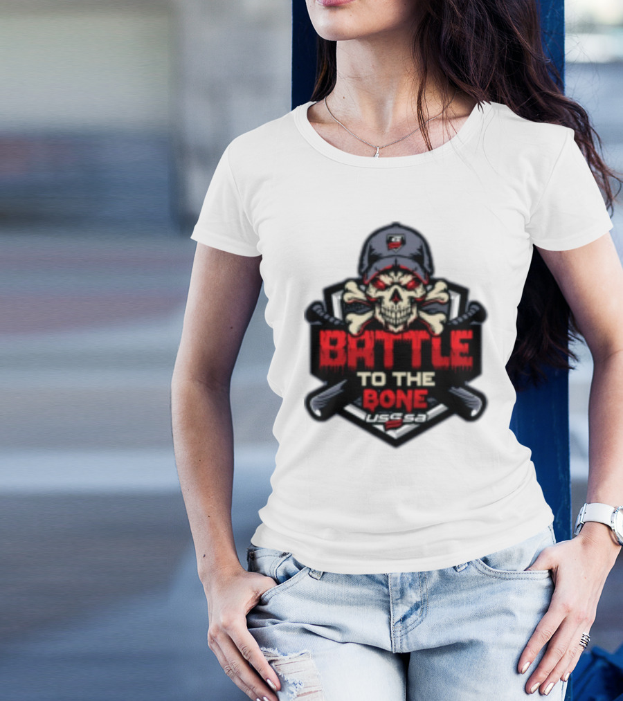 Battle To The Bone USSSA Skull And Crossbones March 21-23 2025 T-Shirt