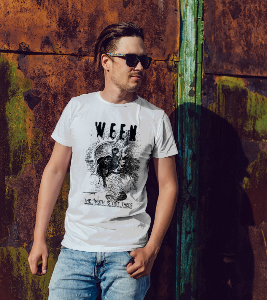 Ween The Truth Is Out There Warning Skeleton Vision T-Shirt