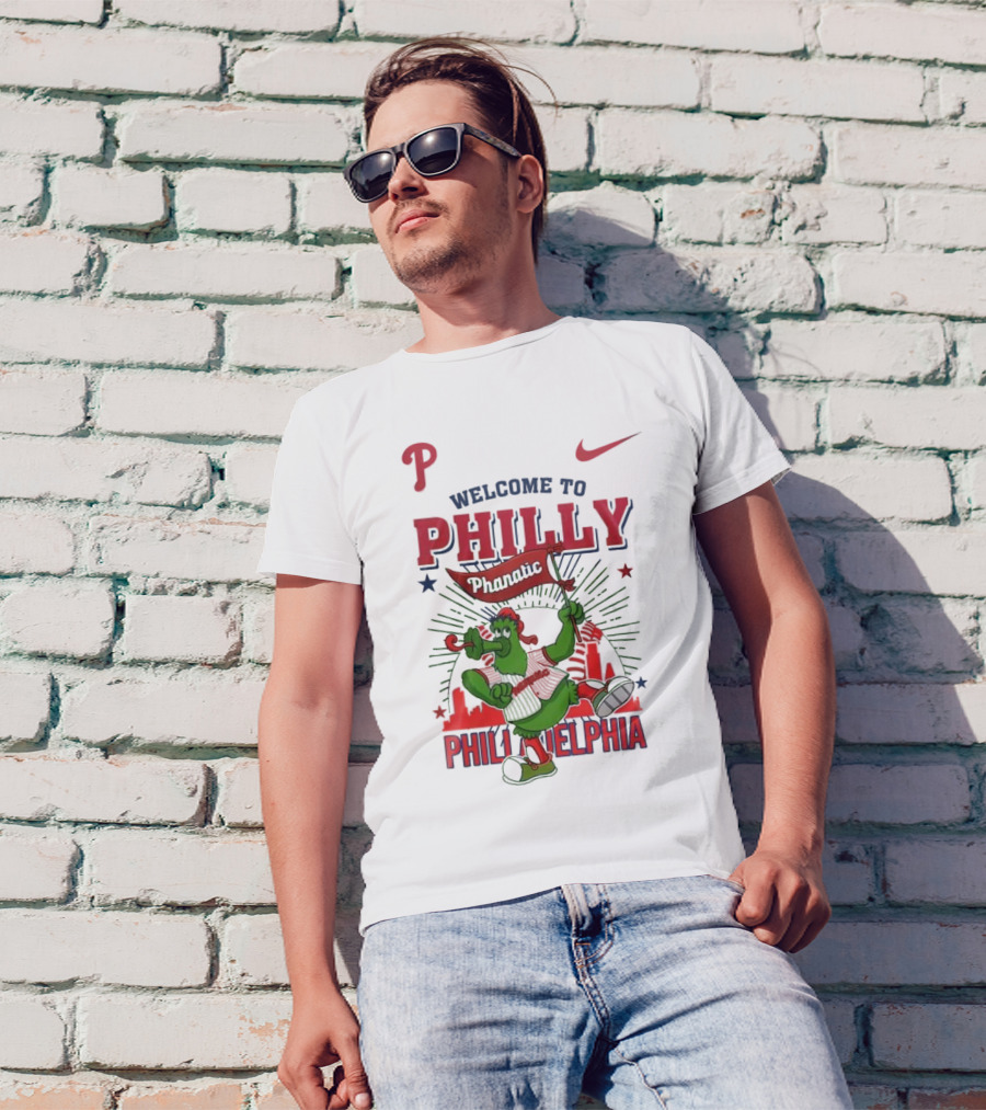 Welcome To Philly Phanatic Philadelphia Phillies Nike Skyline T-Shirt