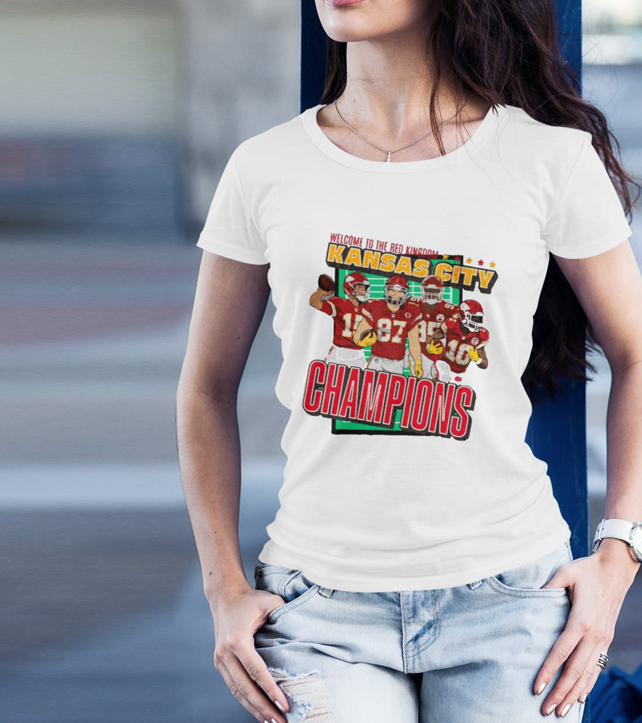 Welcome To The Red Kingdom Kansas City Champions Vintage Players T-Shirt