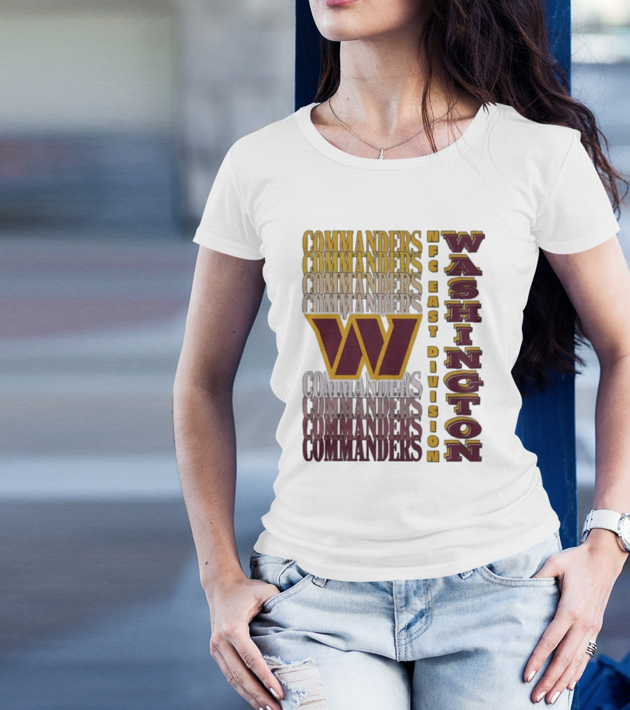 Washington Commanders NFC East Division W Logo Football Team T-Shirt