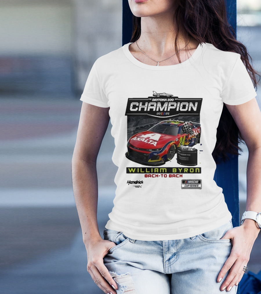 Daytona 500 Champion 2025 William Byron Back To Back NASCAR Cup Series T-Shirt