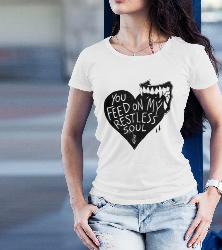 You Feed On My Restless Soul Aggressive Creature Burst Out Horror Theme T-Shirt