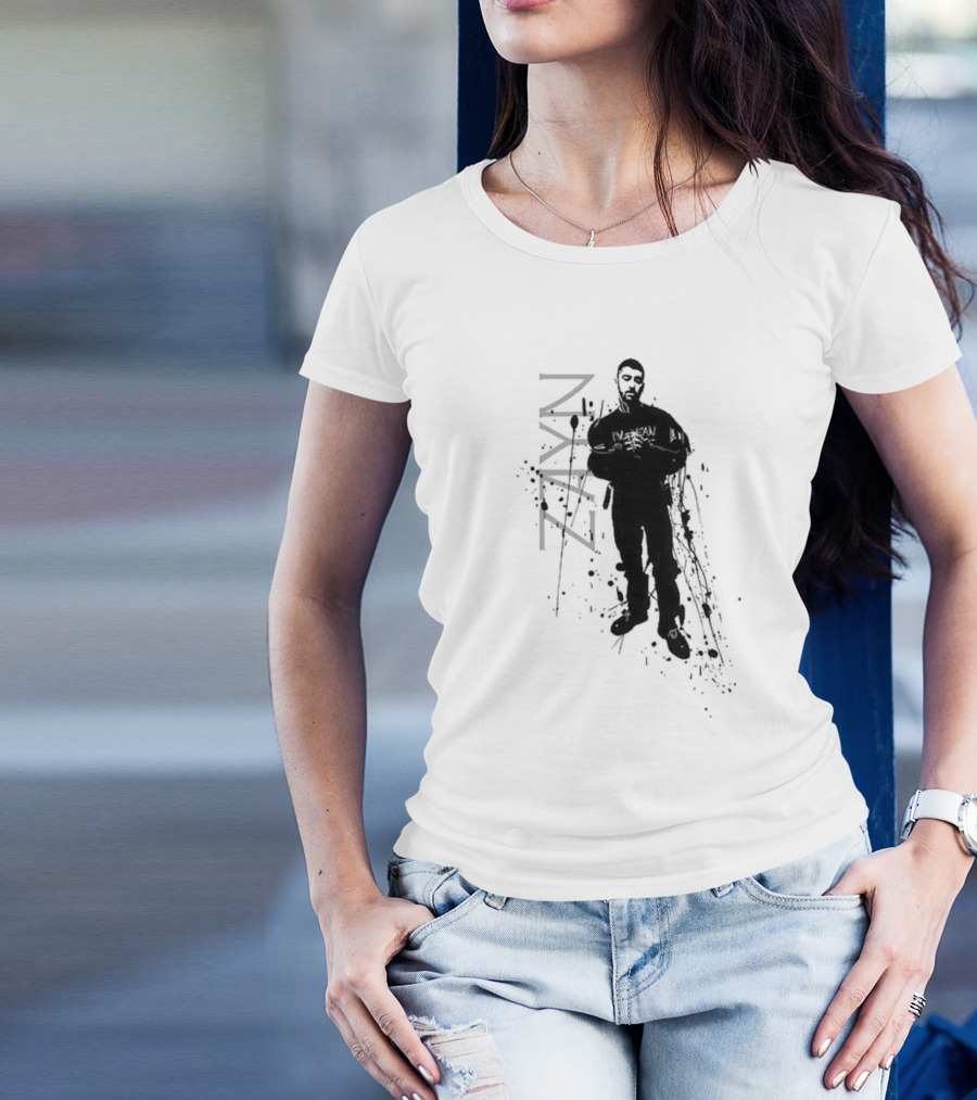 Zayn Splatter Style With Splash Silhouette And Name T-Shirt