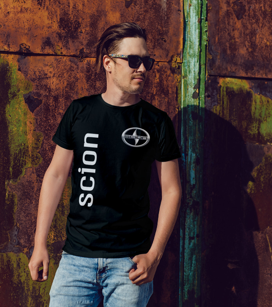 Scion Vertical Text With Iconic T-Shirt