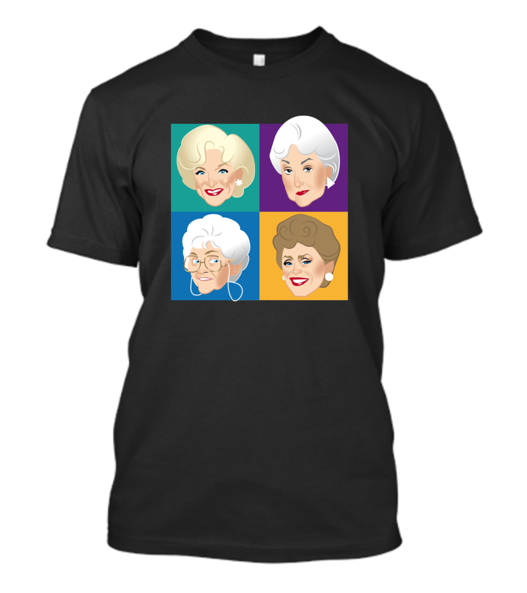 Pals Confidants Golden TV Icons Quadrants T-Shirt