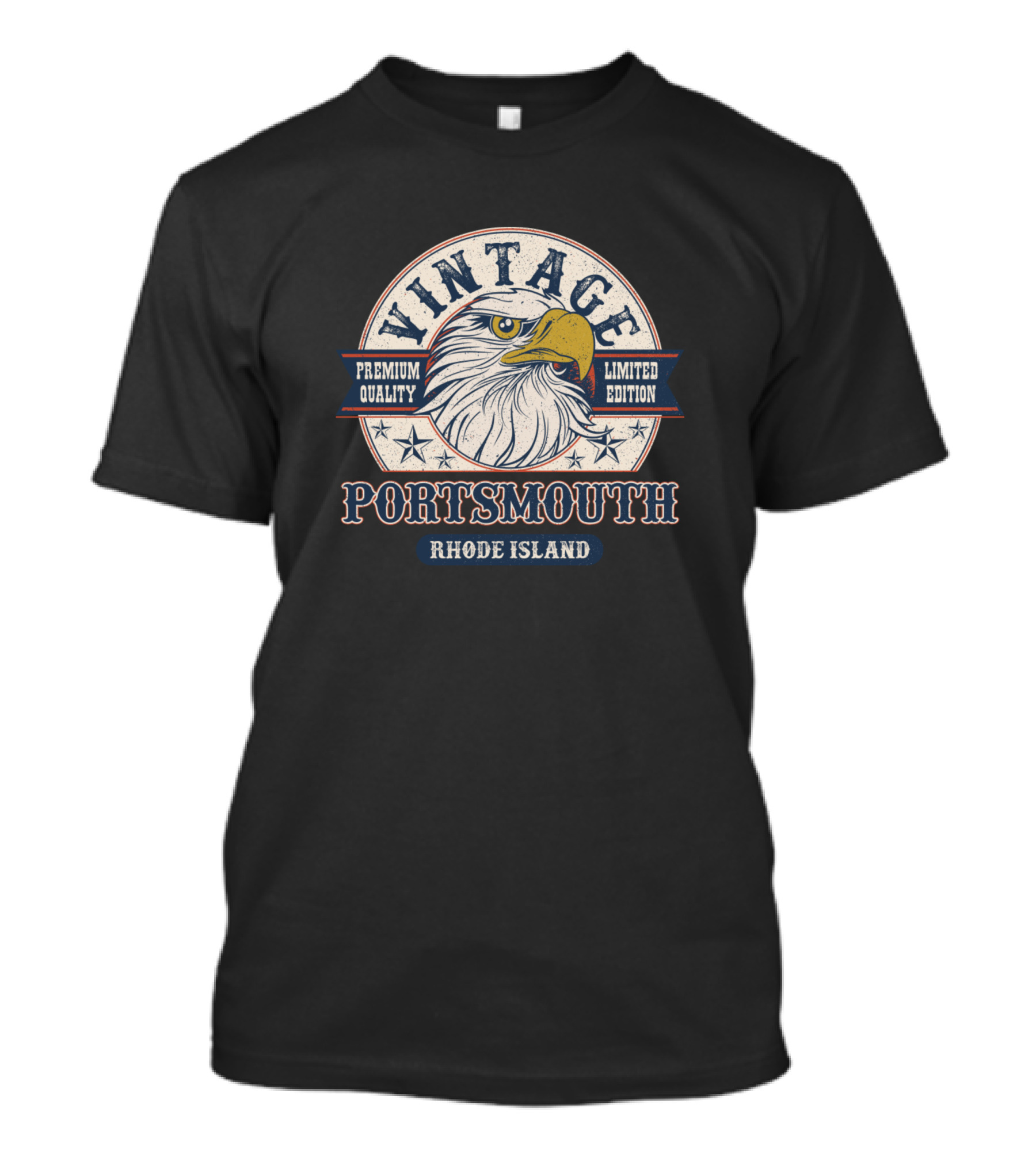 Portsmouth Rhode Island Vintage Eagle Premium Quality T-Shirt
