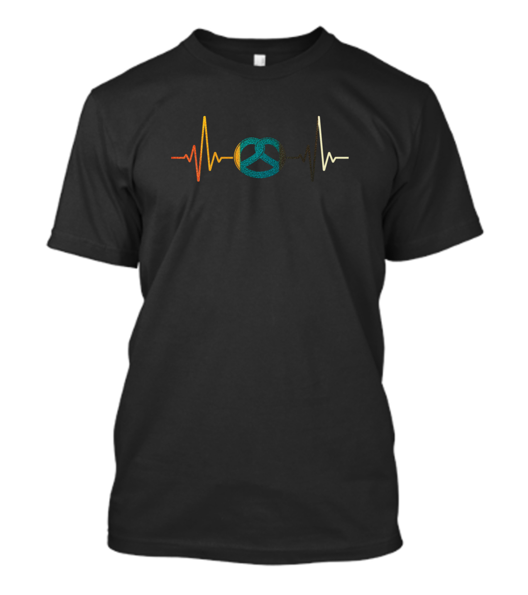 Colorful Heartbeat Pretzel T-Shirt