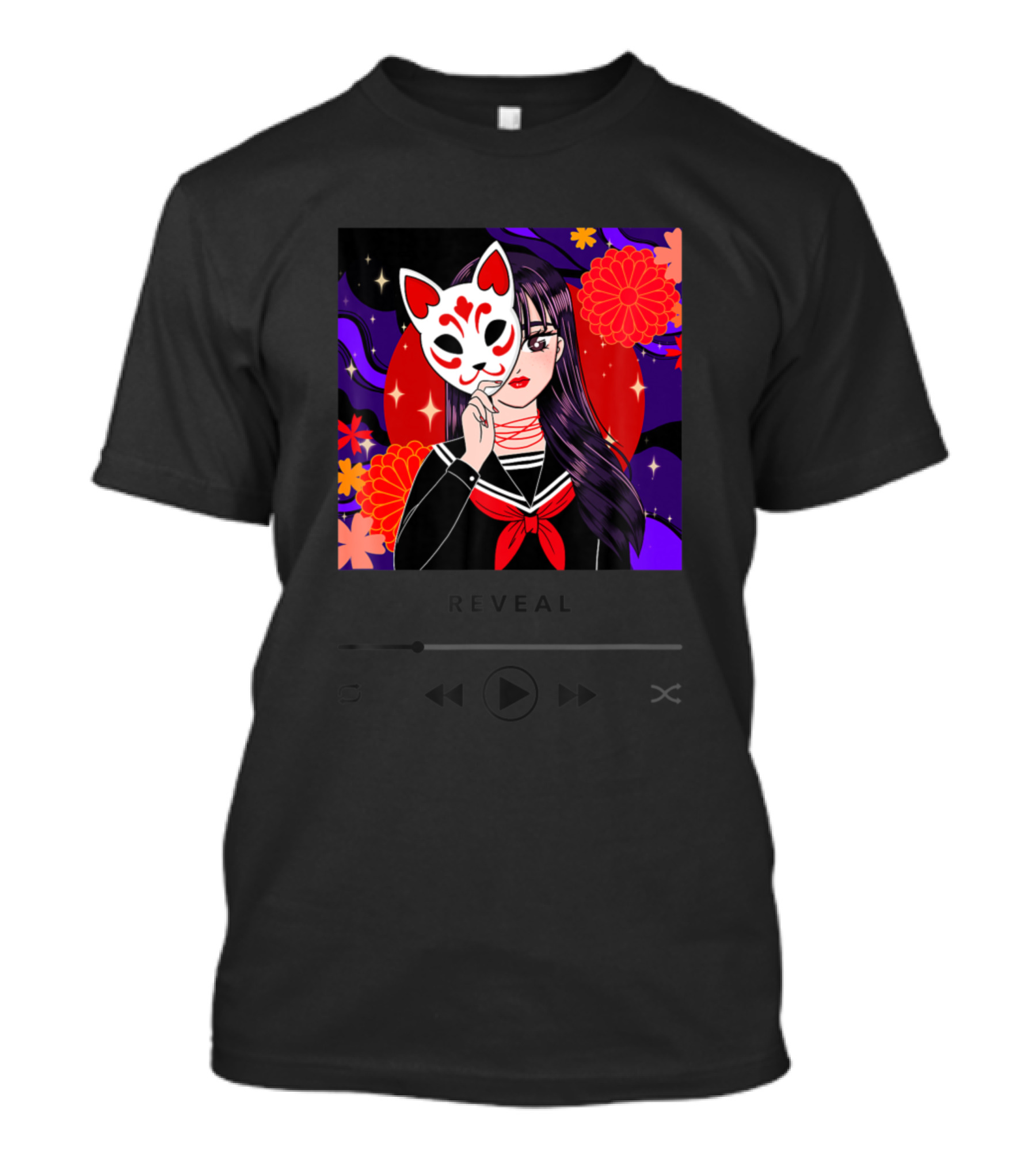 Reveal Music Manga Masked Girl Blossoms T-Shirt