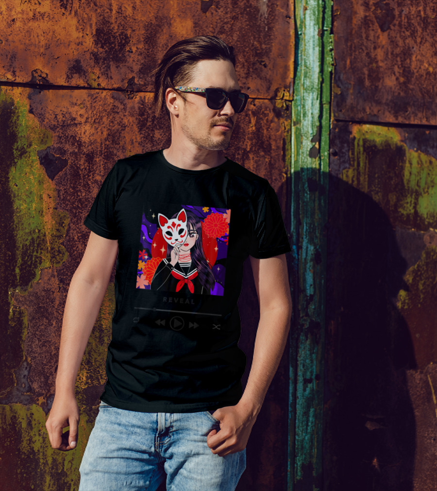 Reveal Music Manga Masked Girl Blossoms T-Shirt