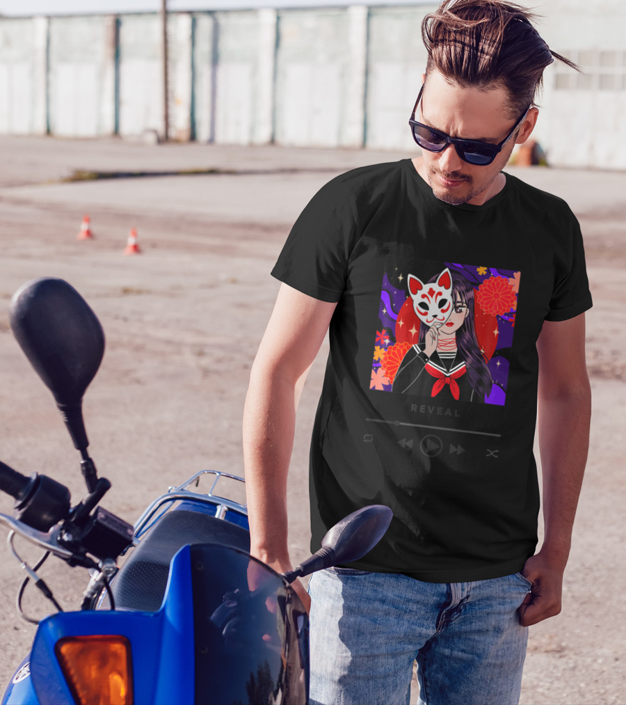 Reveal Music Manga Masked Girl Blossoms T-Shirt