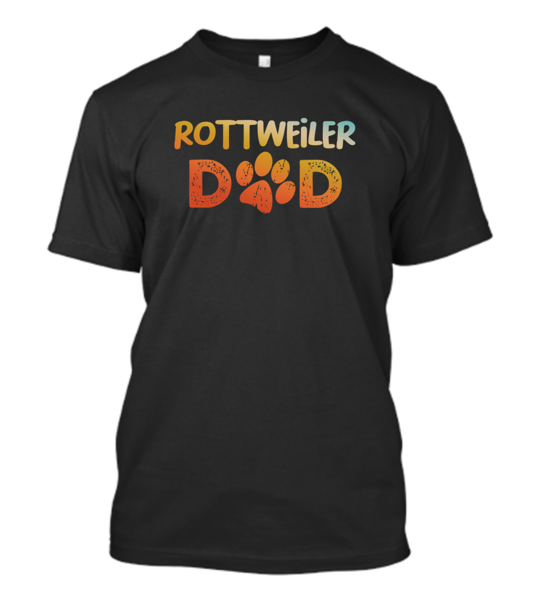 ROTTWEILER DAD Paw Prints T-Shirt