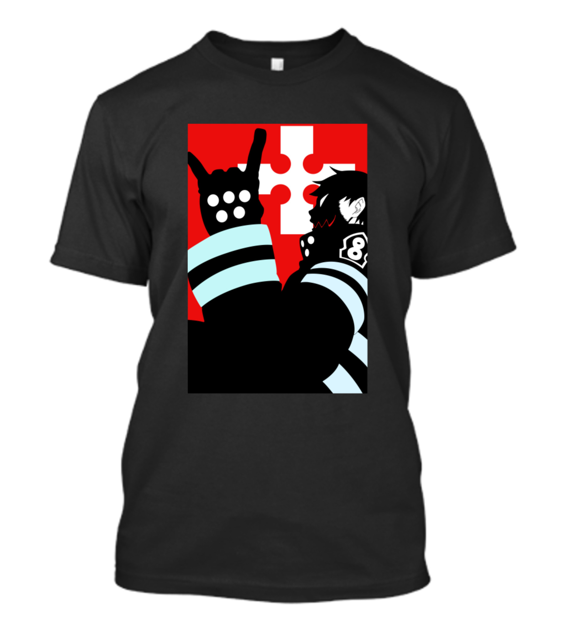 Shinra Kusakabe Enen No Shouboutai Fire Force Silhouette Pose T-Shirt