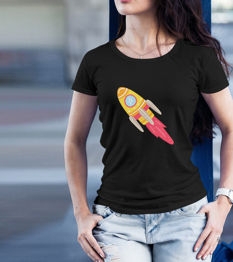 Space And Sciences Rocketship T-Shirt