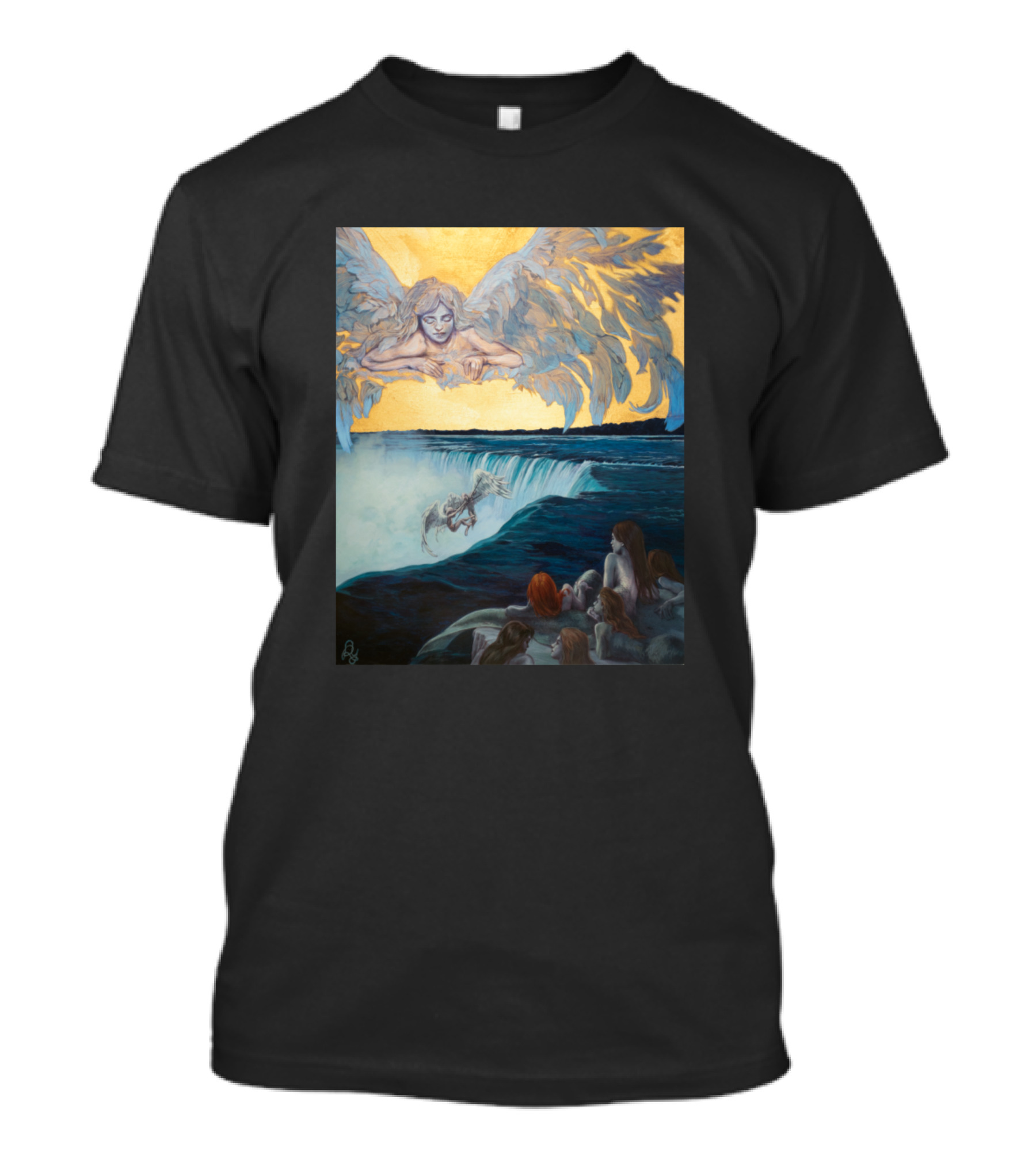 Spectacle Of Ethereal Wings Over Watching Figures T-Shirt