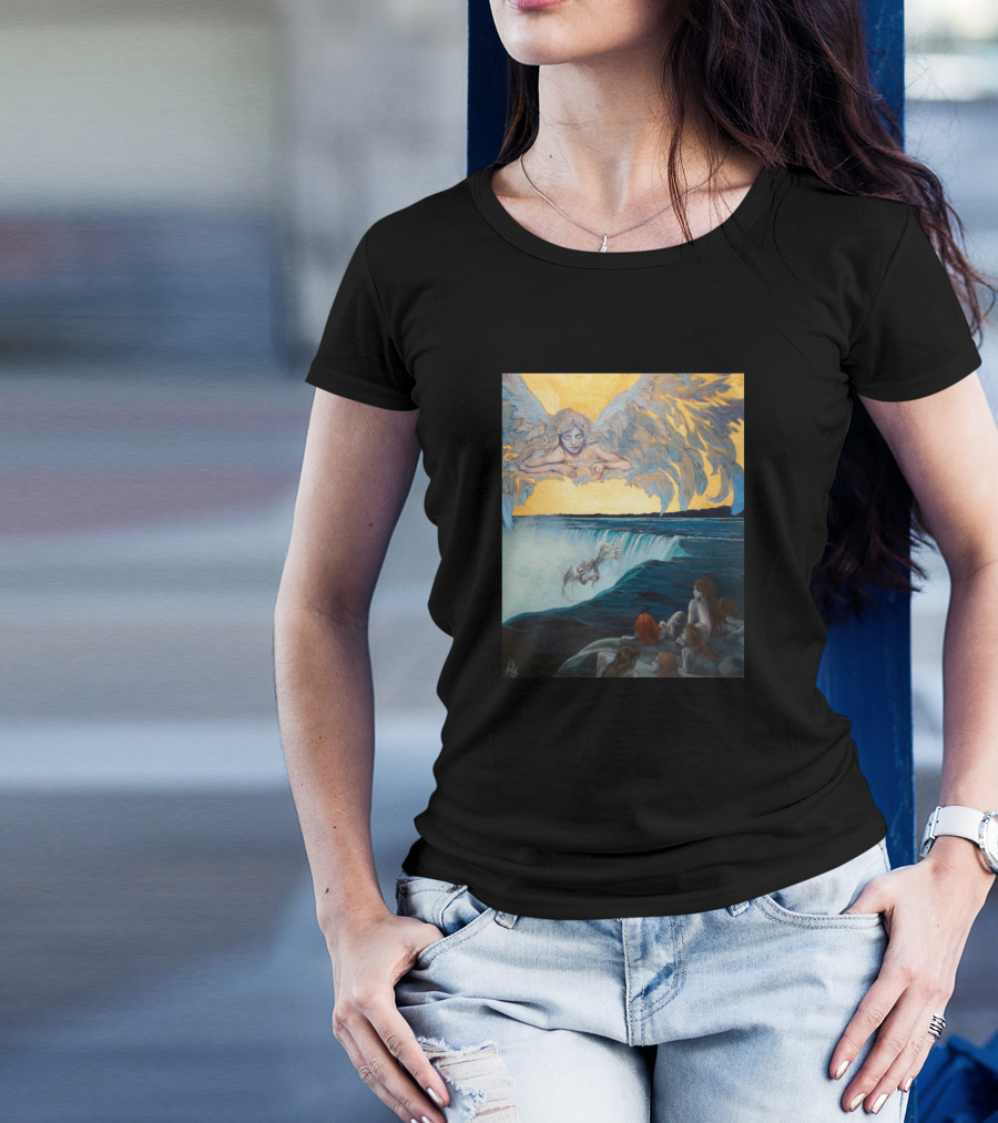 Spectacle Of Ethereal Wings Over Watching Figures T-Shirt