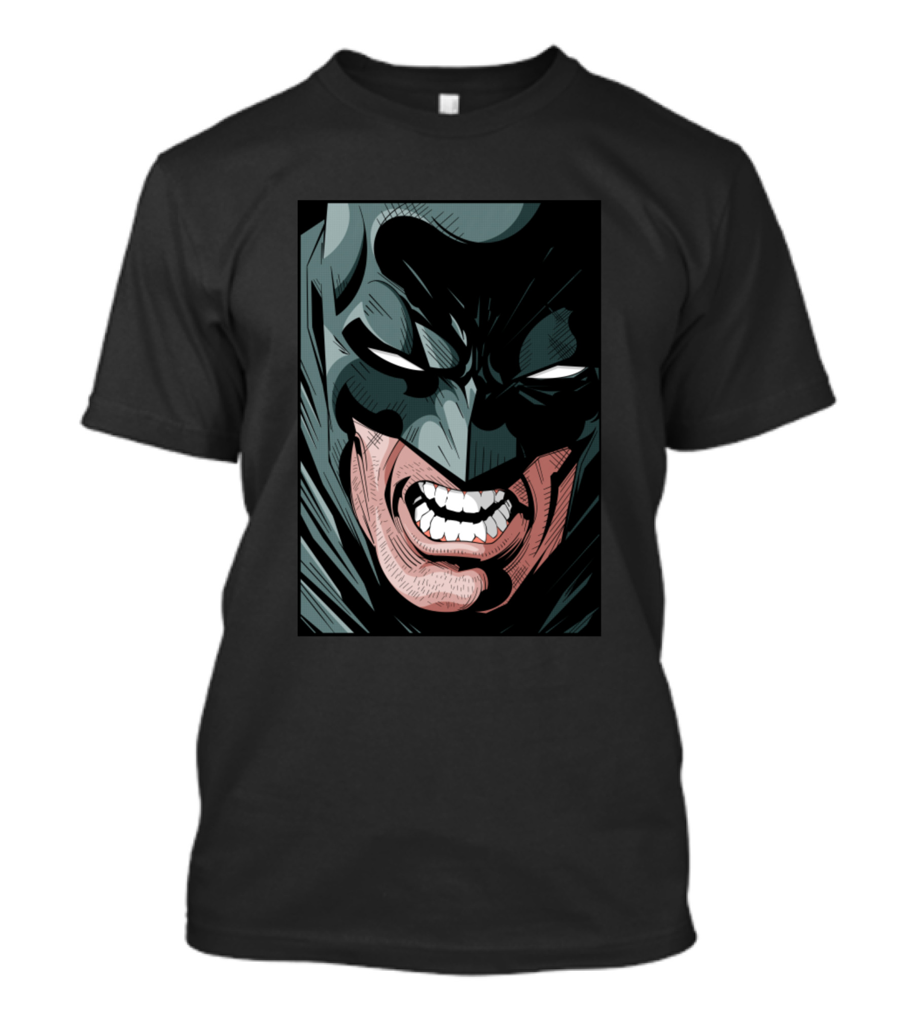 Batman Intense Comic Book Art Face Closeup T-Shirt