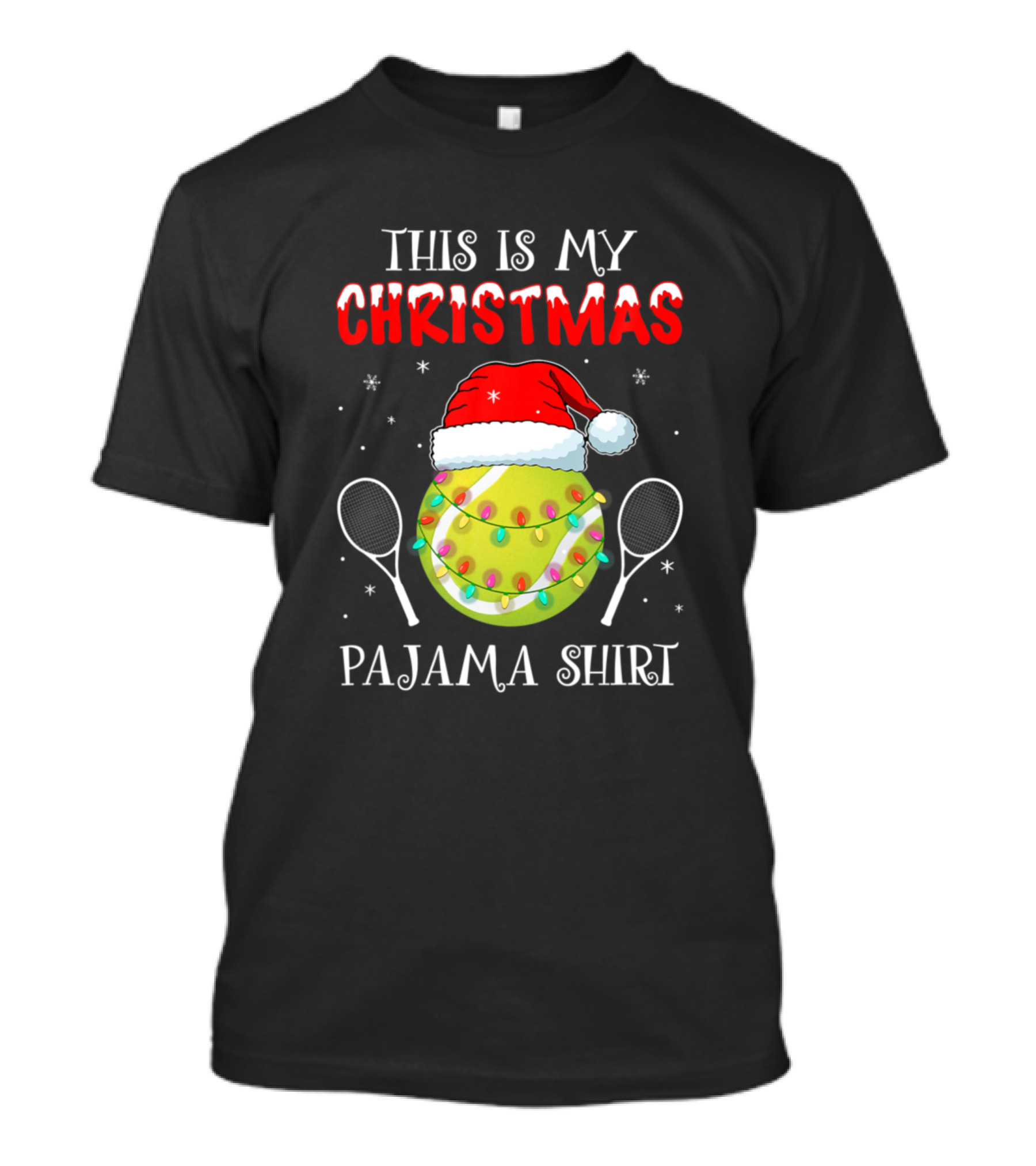 This Is My Christmas Pajama Shirt Tennis Holiday T-Shirt