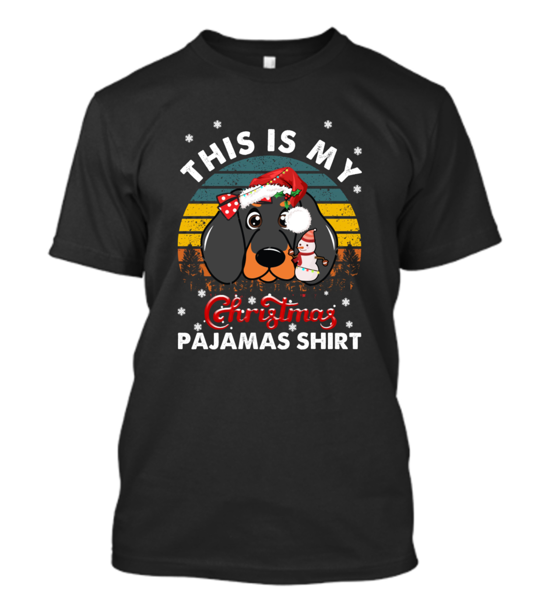 THIS IS MY CHRISTMAS PAJAMAS SHIRT VINTAGE BLUETICK COON T-Shirt