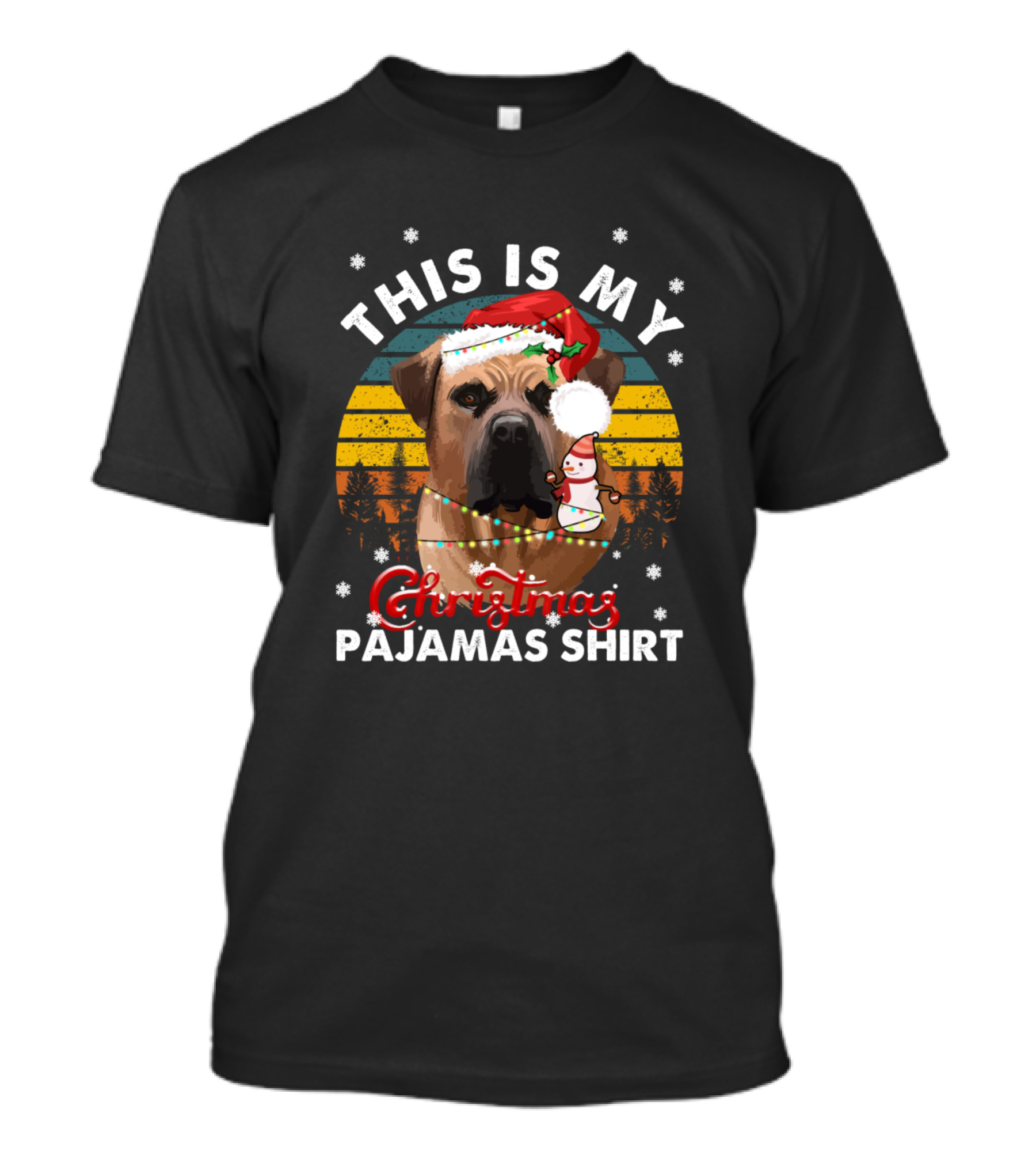 THIS IS MY CHRISTMAS PAJAMAS SHIRT VINTAGE BOERBOEL T-Shirt