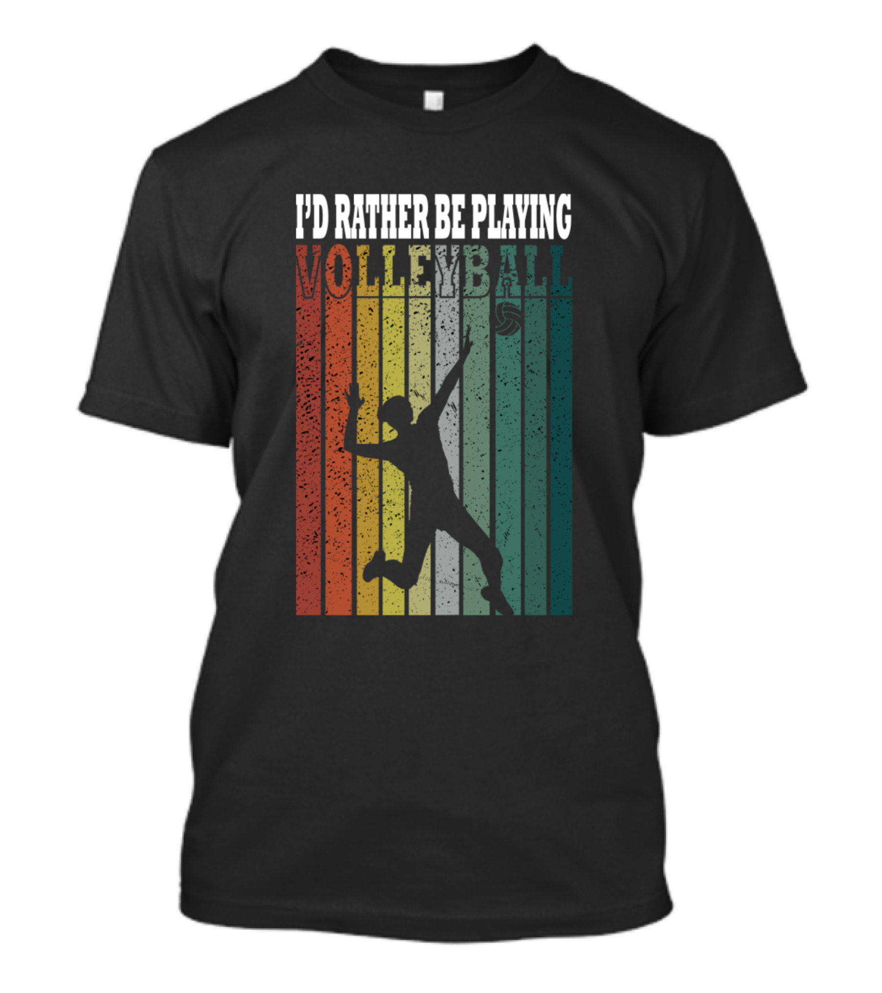 I'd Rather Be Playing Volleyball Coach Retro T-Shirt