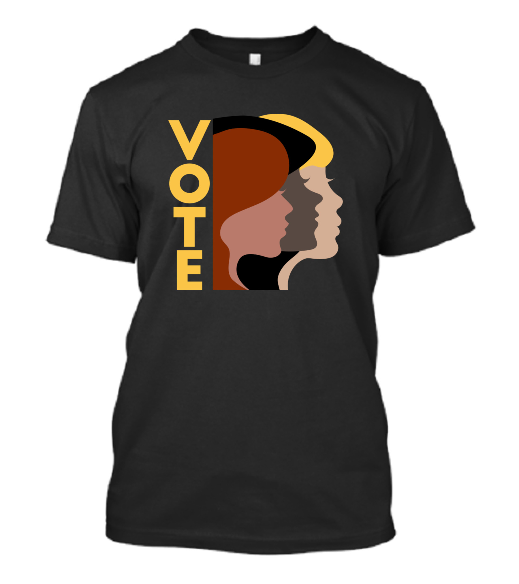 Vote Women Rights Vertical Profiles Diversity T-Shirt
