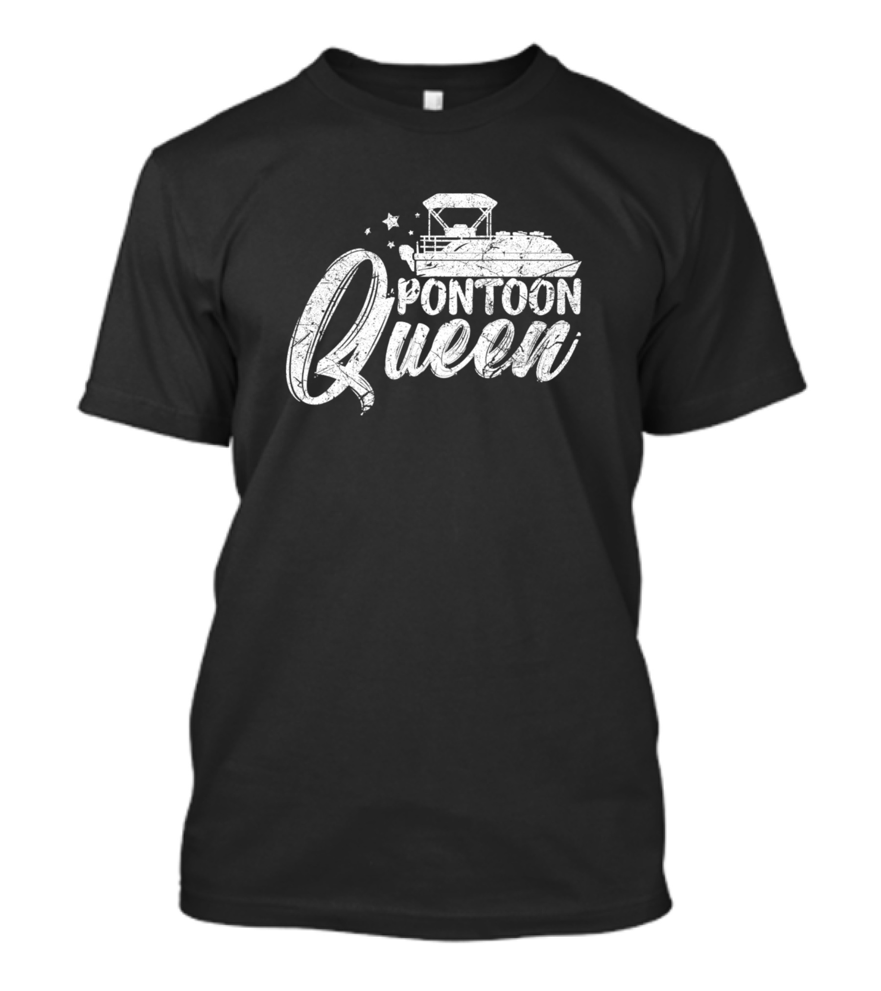 Pontoon Queen Boating Starry Night T-Shirt