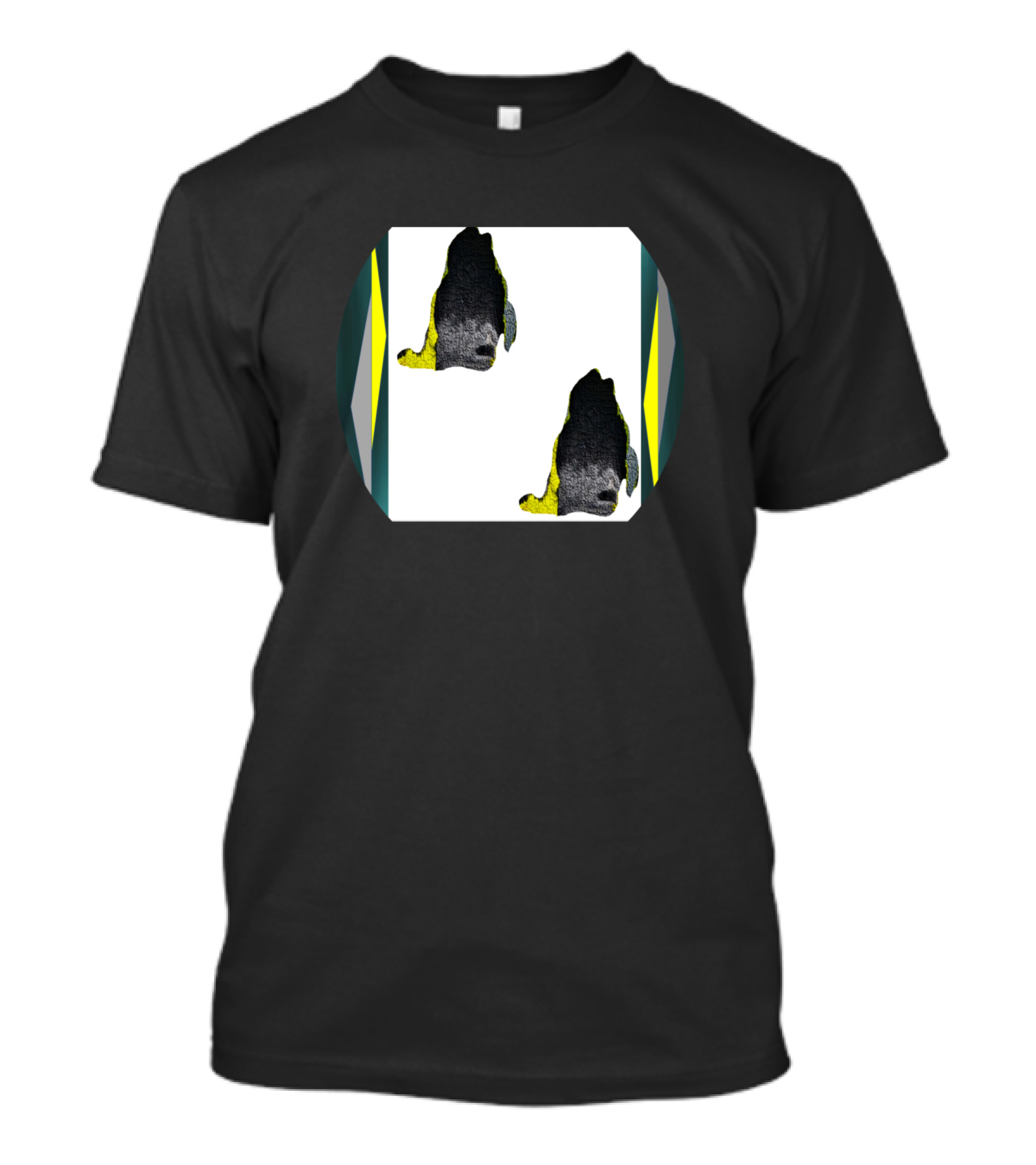 Abash Terra Emeraco Penguins On Geometric T-Shirt