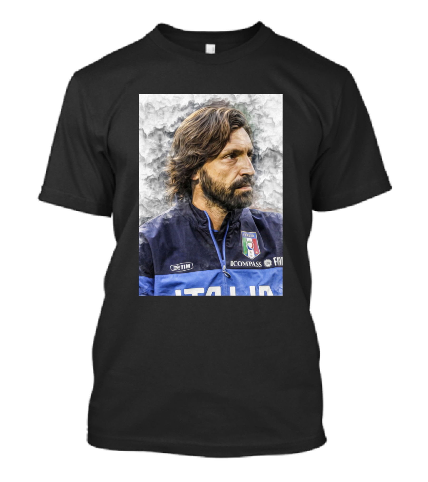 Andrea Pirlo Italy National Football Team TIM ICOMPASS FIAT Soccer T-Shirt
