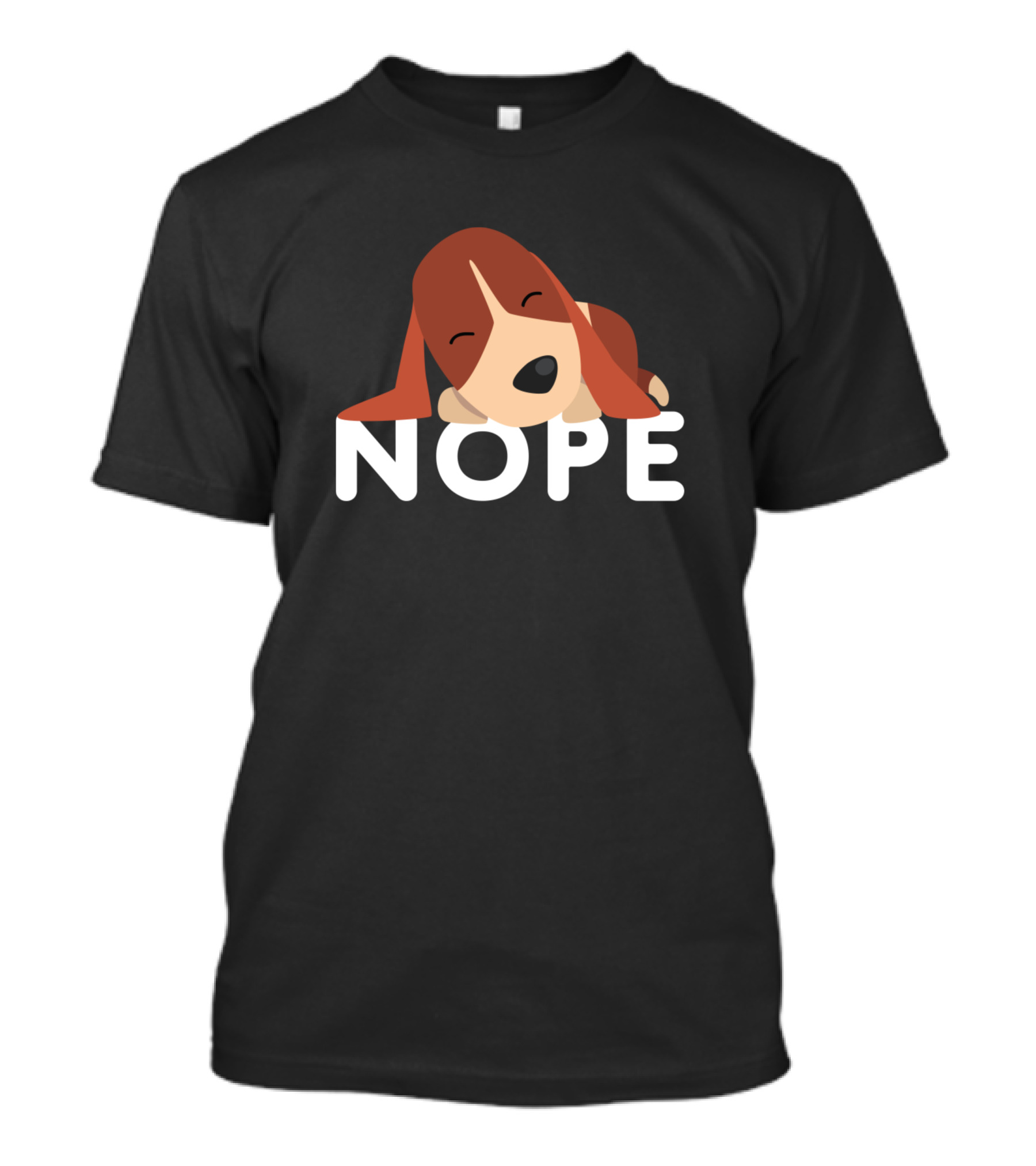 Basset Hound Nope Sleepy Dog T-Shirt