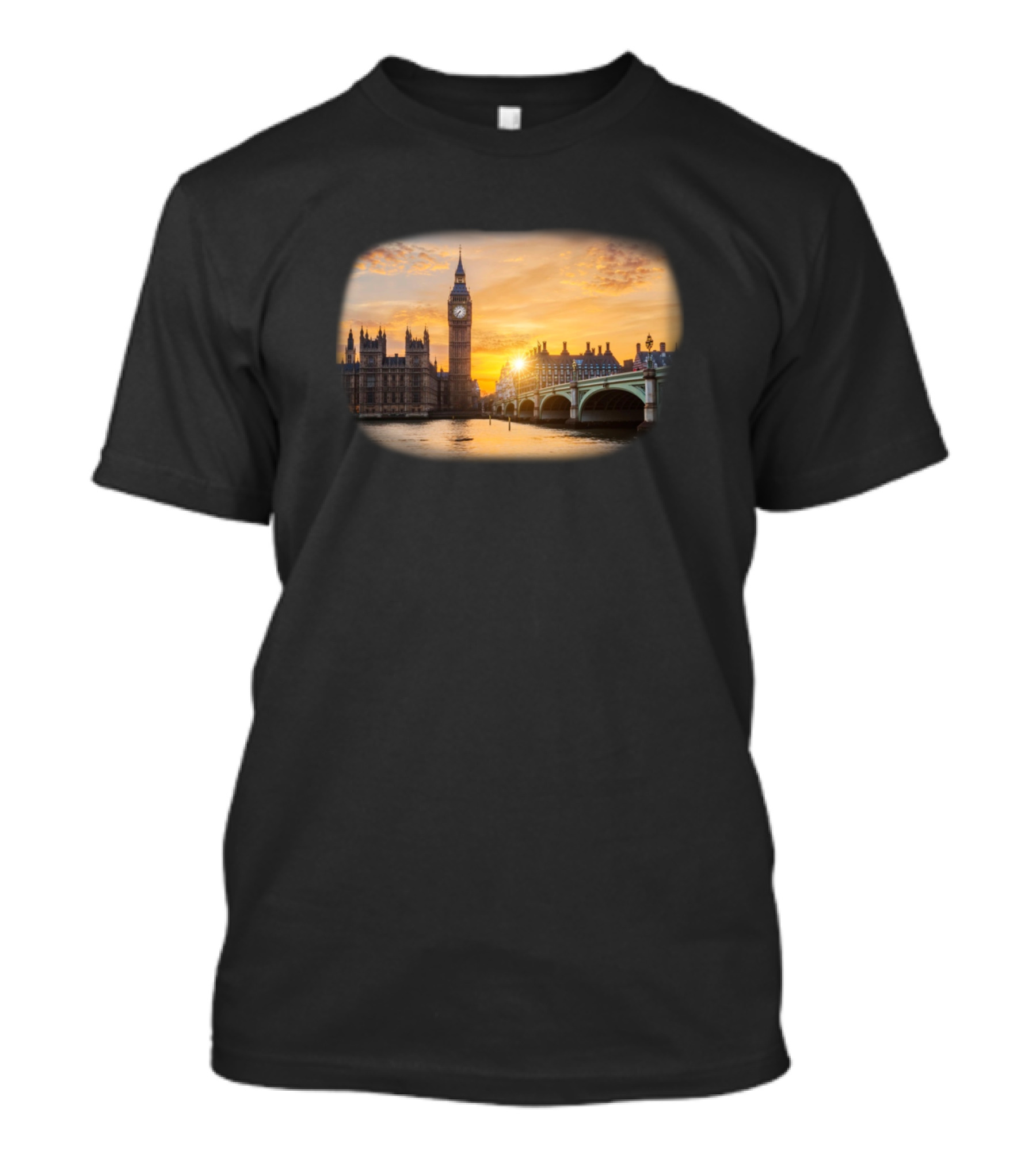Big Ben And Westminster Bridge At Sunset London UK T-Shirt