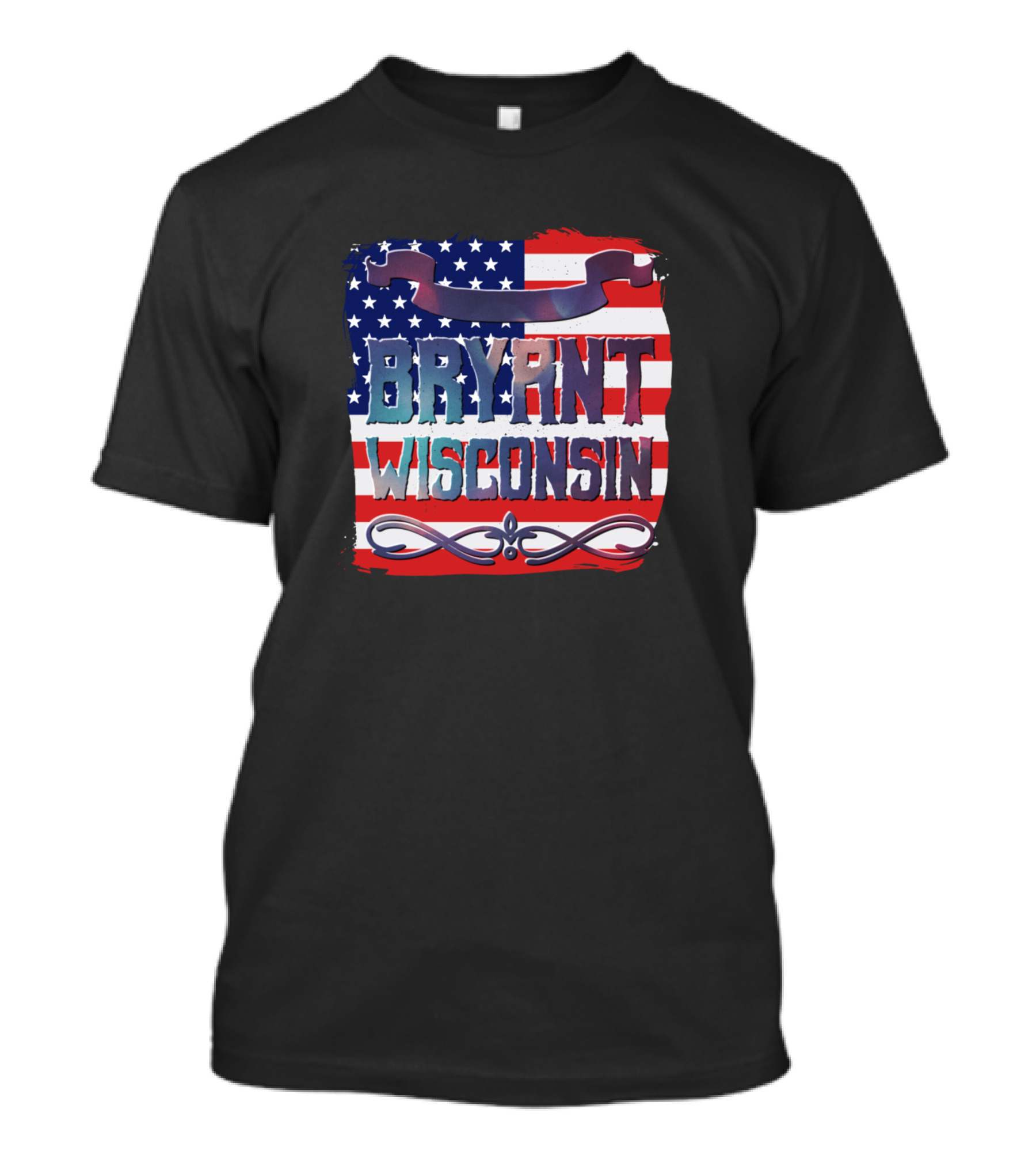 Bryant Wisconsin American Flag Banner T-Shirt