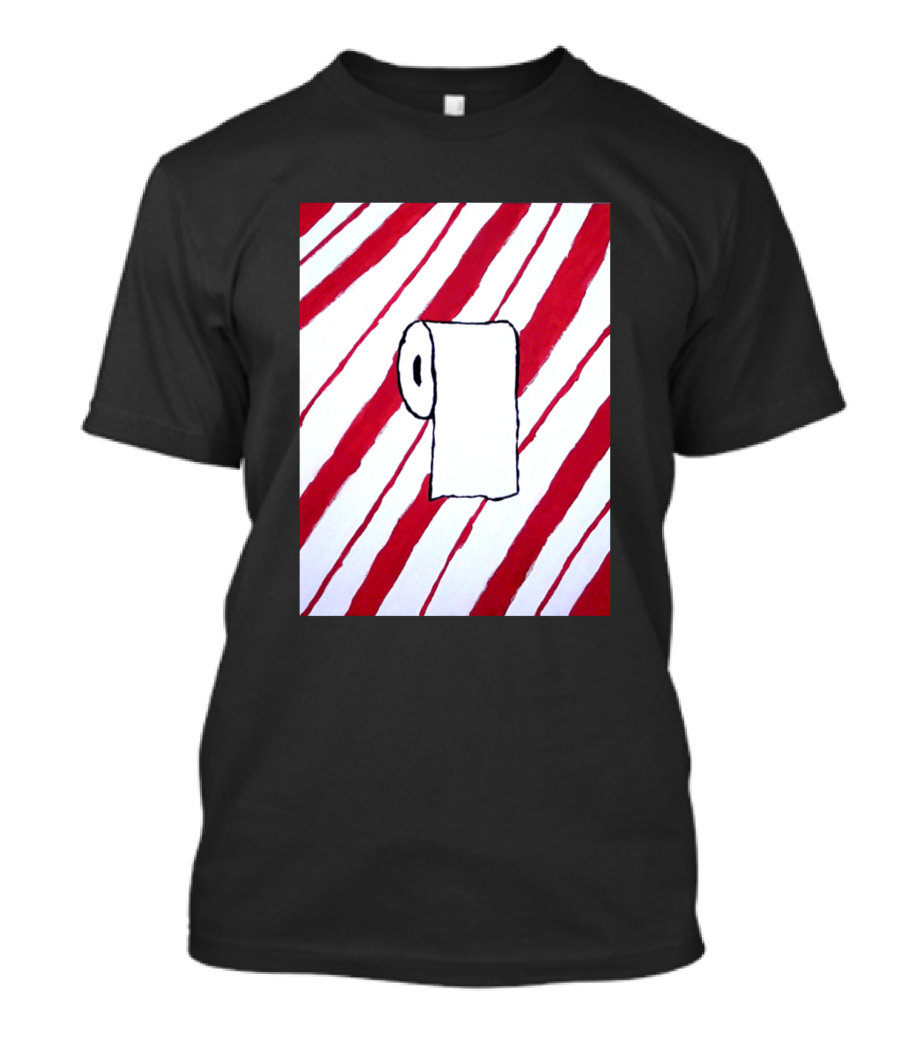 Candy Cane Toilet Paper Red White T-Shirt
