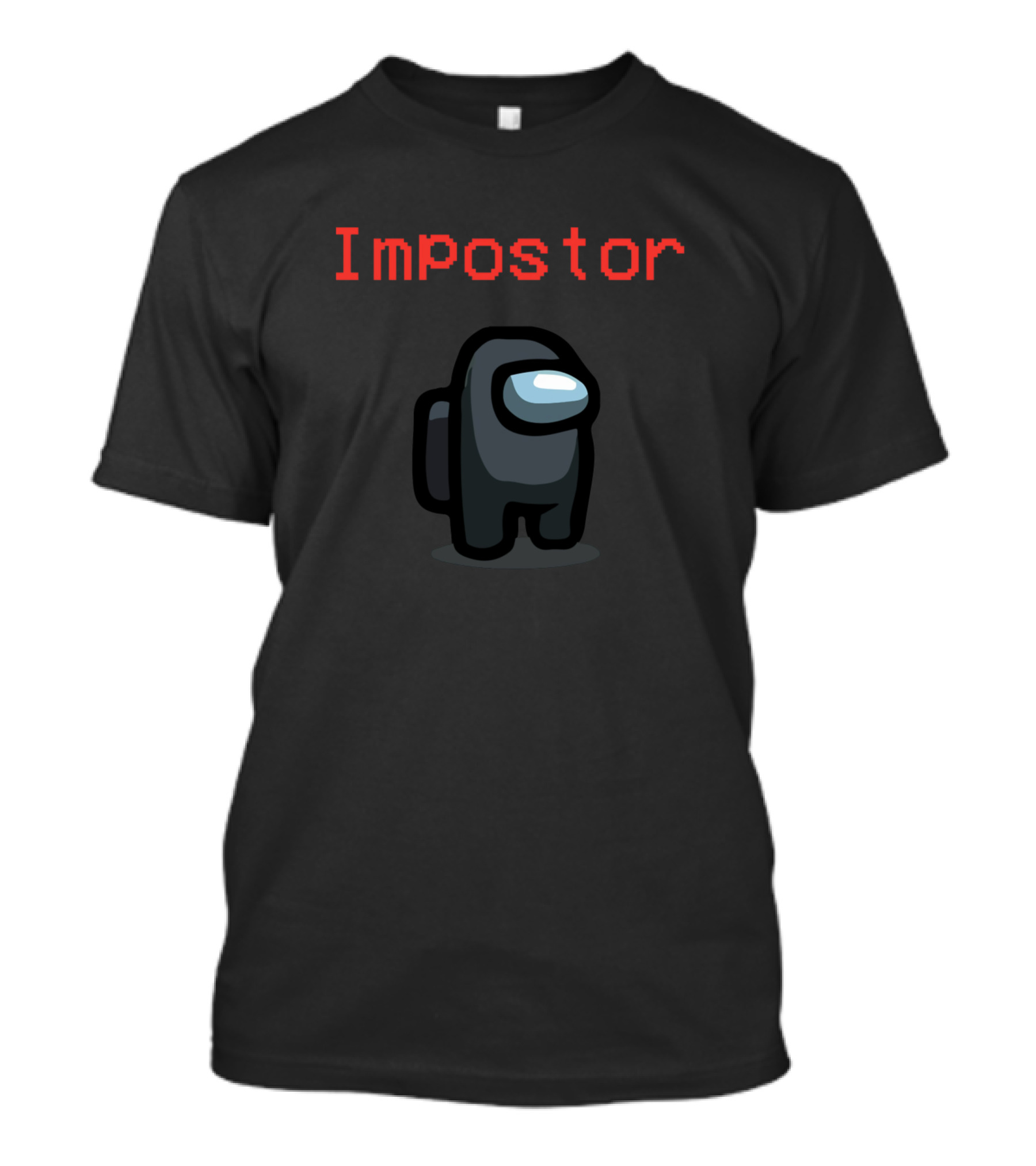 Impostor Among Us Black Character T-Shirt