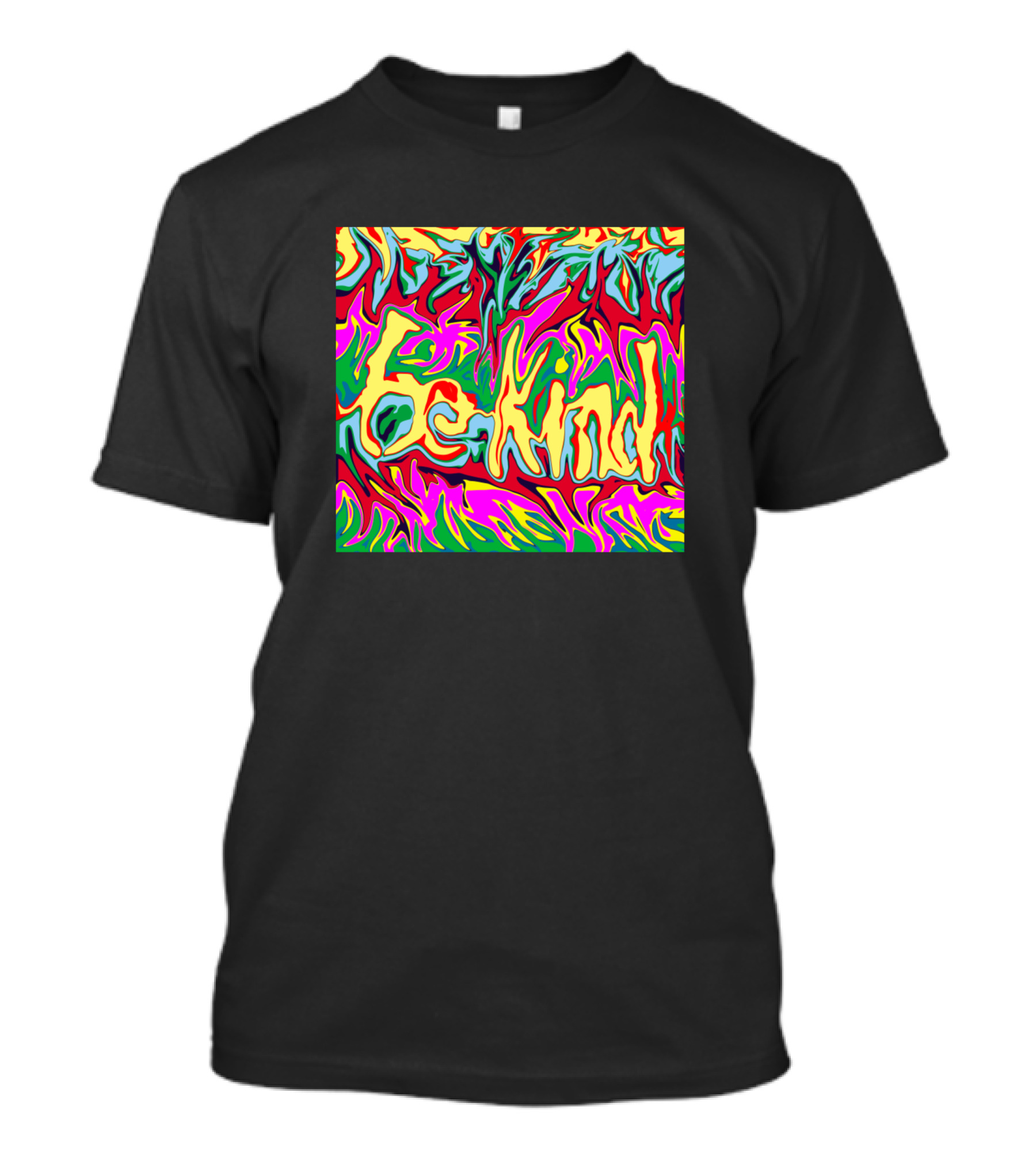 Be Kind Graffiti Style Tie-Dye Abstract Psychedelic Colors T-Shirt