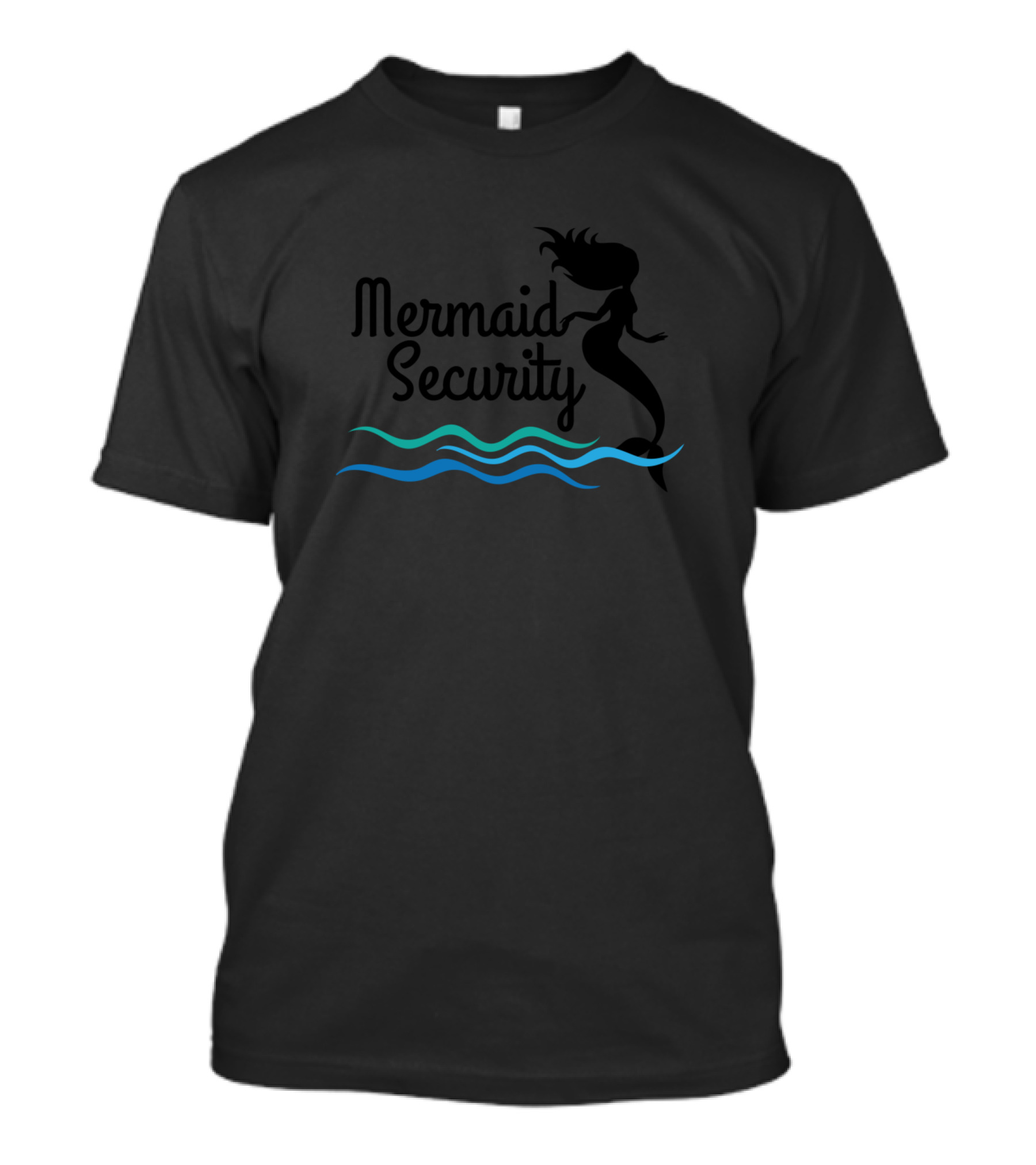 Mermaid Security Dad Birthday Swimmer Swimming T-Shirt