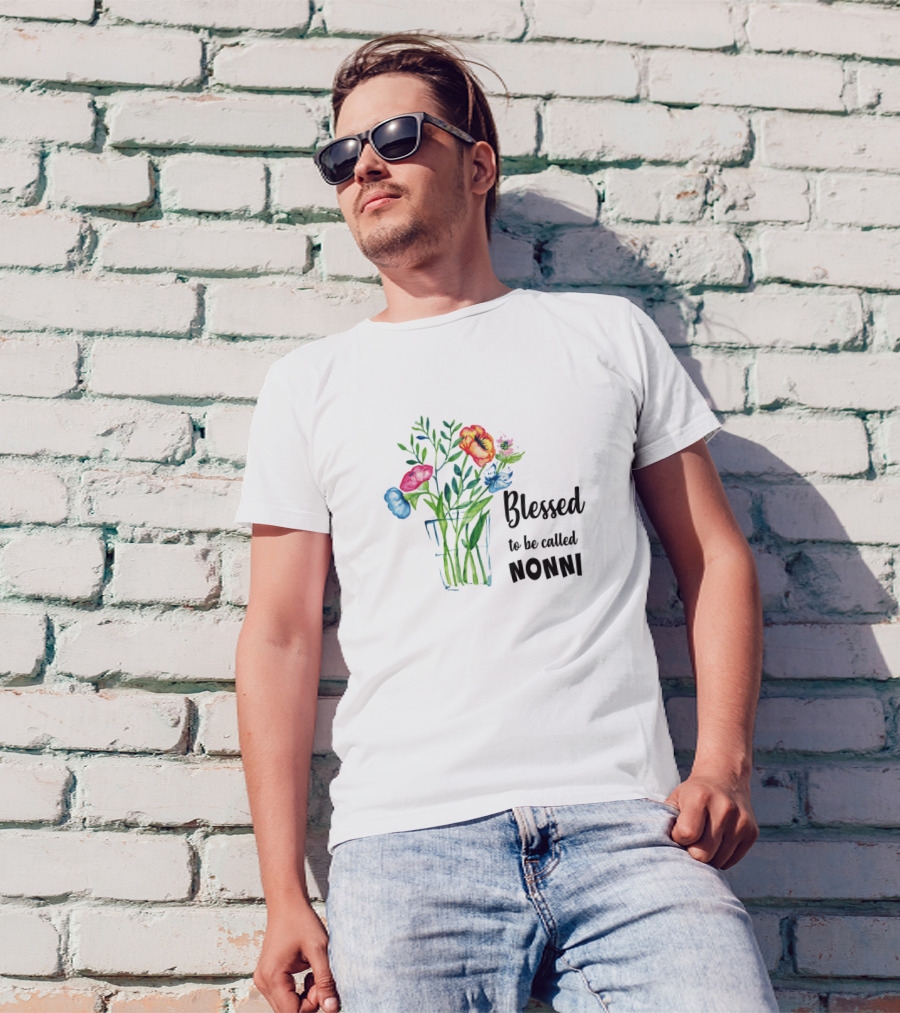 Blessed To Be Called Nonni Floral Bouquet T-Shirt