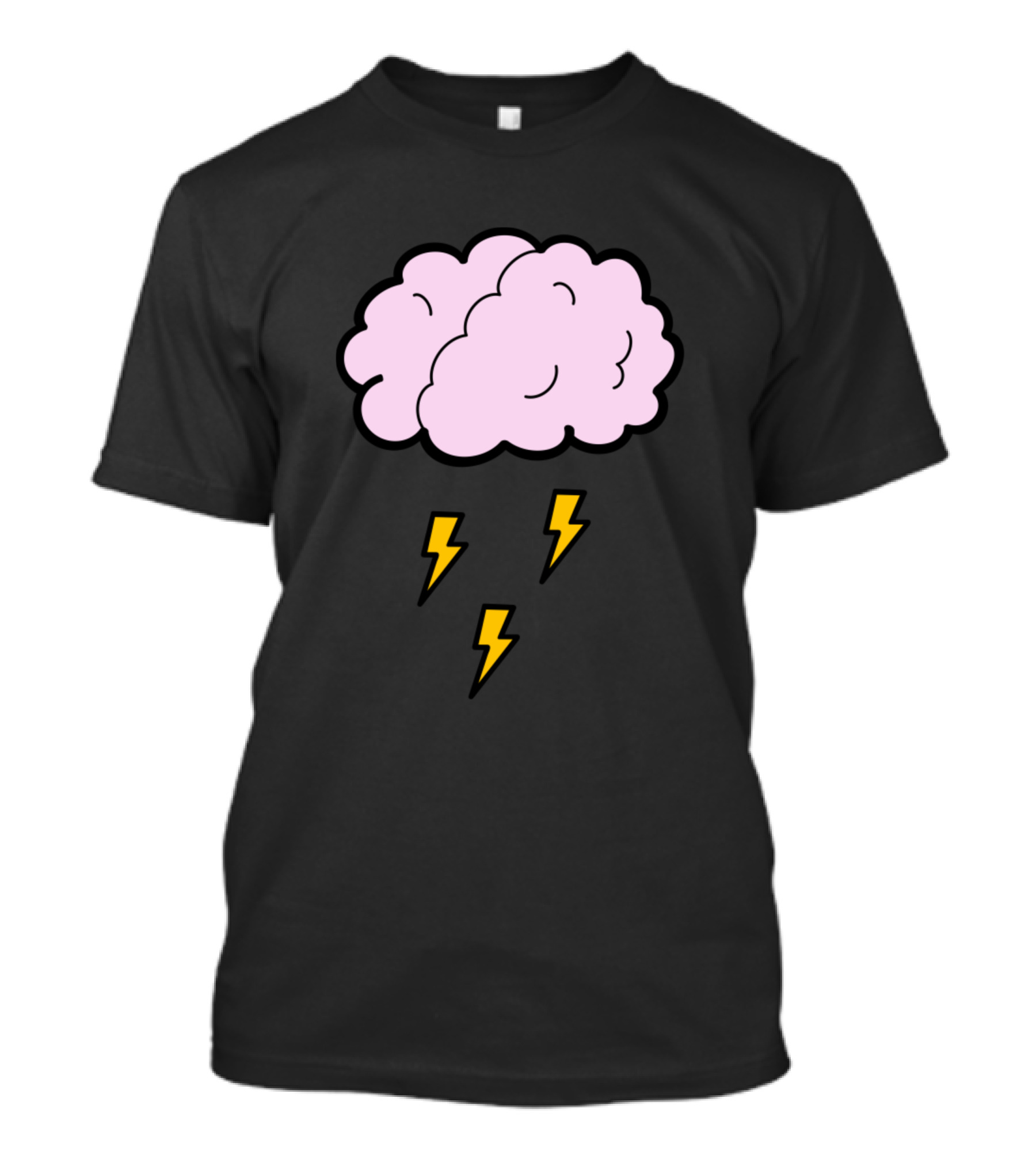 Brainstorming Cloud With Lightning Bolts T-Shirt