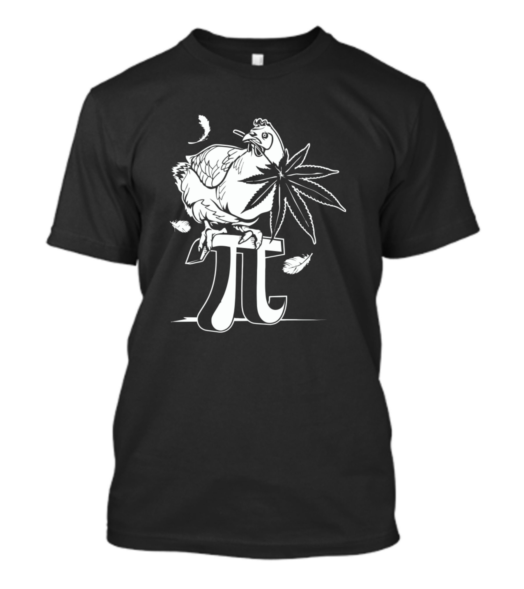 Chicken Potpi Feather Pi Leaf T-Shirt