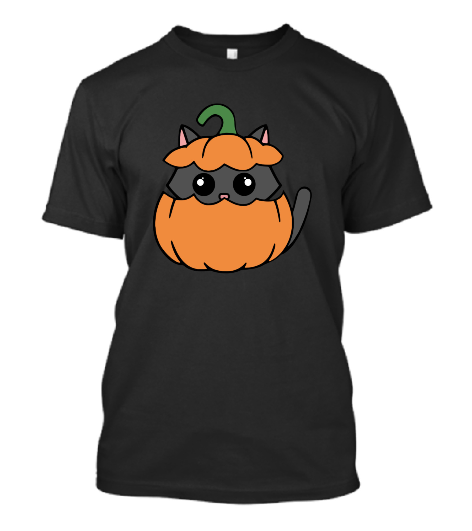 Cute Cat In Orange Pumpkin Costume T-Shirt