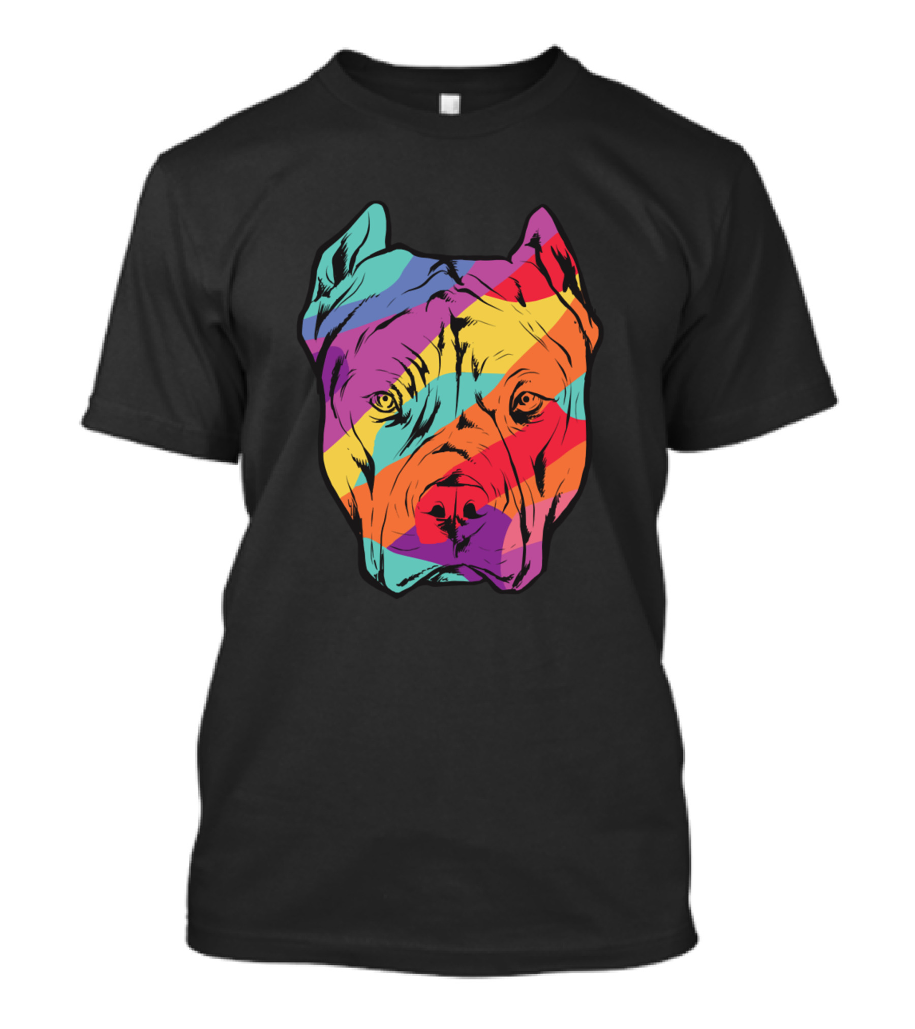 Colorful Pitbull Dog T-Shirt