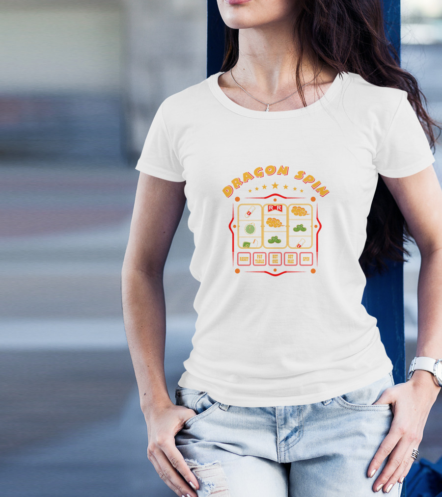 Dragon Spin Slot Machine Reset Pay Table Bet One Bet Max Spin T-Shirt