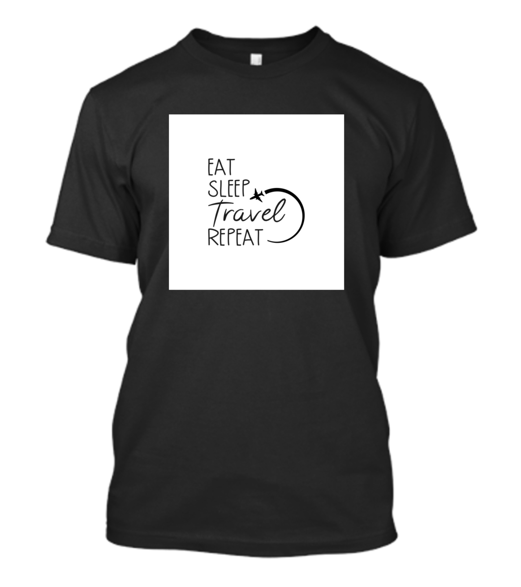 Eat Sleep Travel Repeat Airplane Adventure T-Shirt