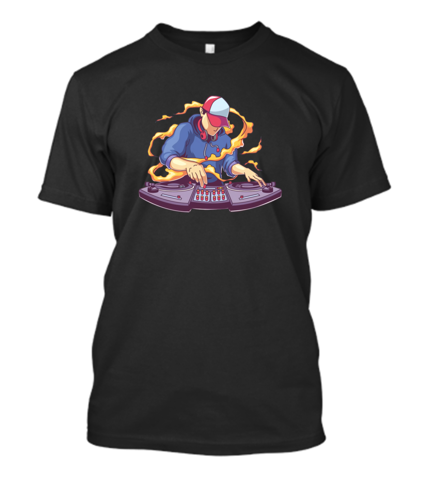 Enjoy These DJ Beats With Fiery Turntables In Action T-Shirt