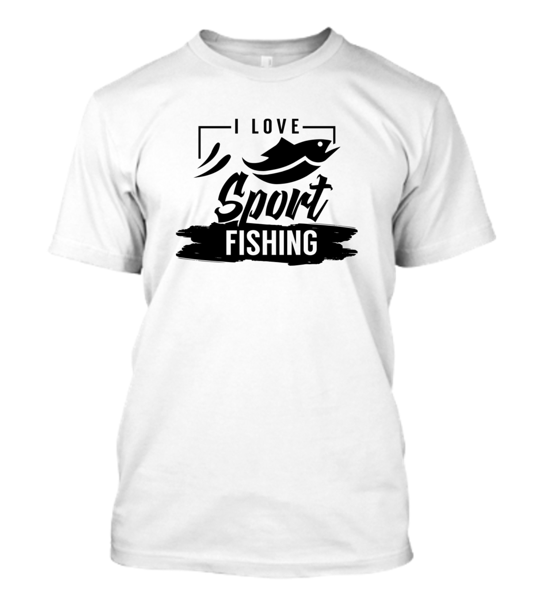 I Love Sport Fishing Fisherman Rod Hook Fish T-Shirt