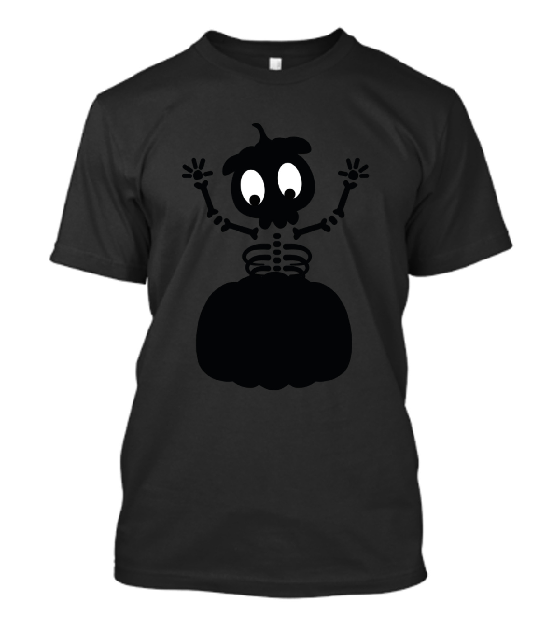 Skeleton With Pumpkin Head Halloween T-Shirt