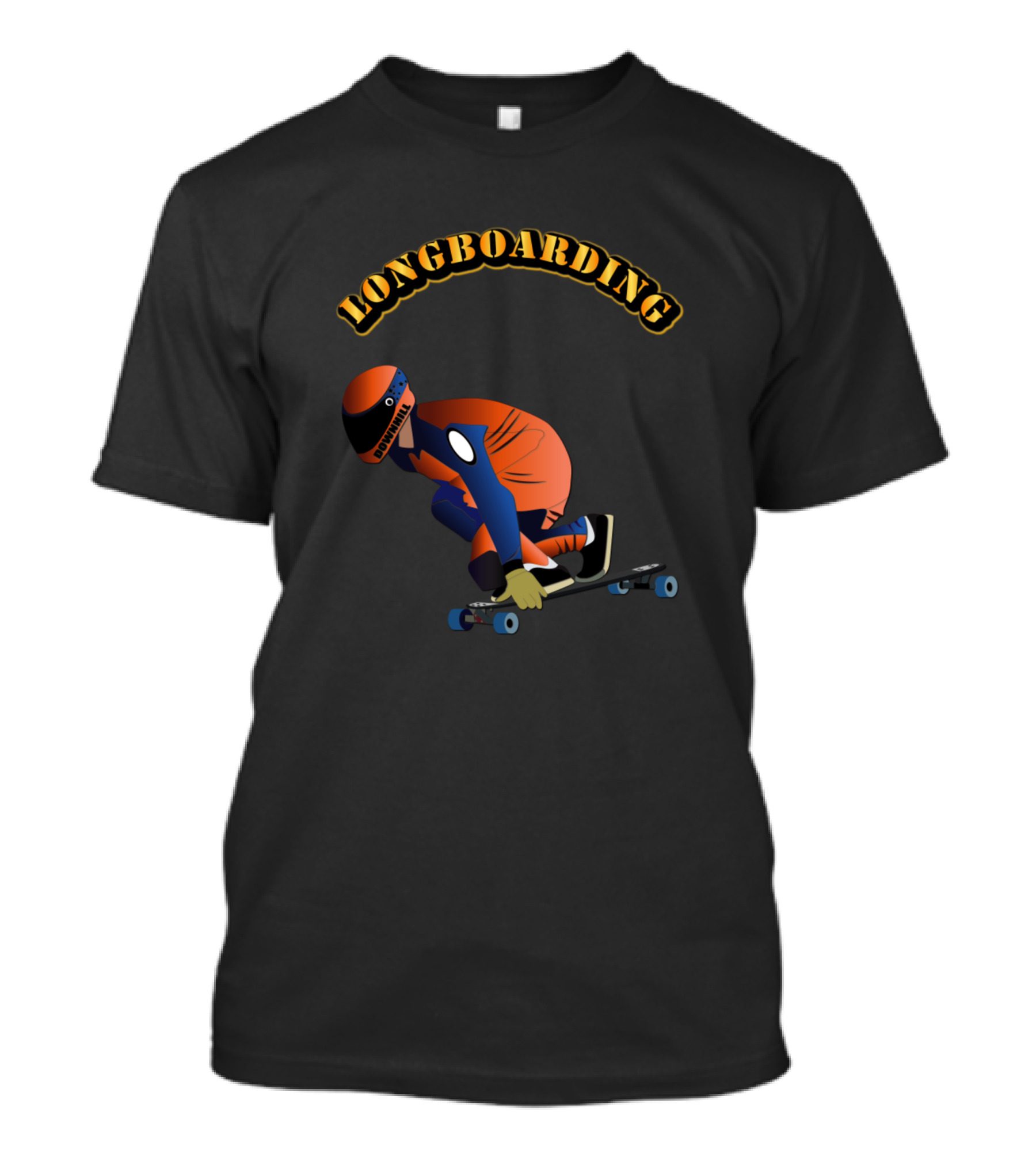 Longboarding Racer Helmet And Gear In Action T-Shirt