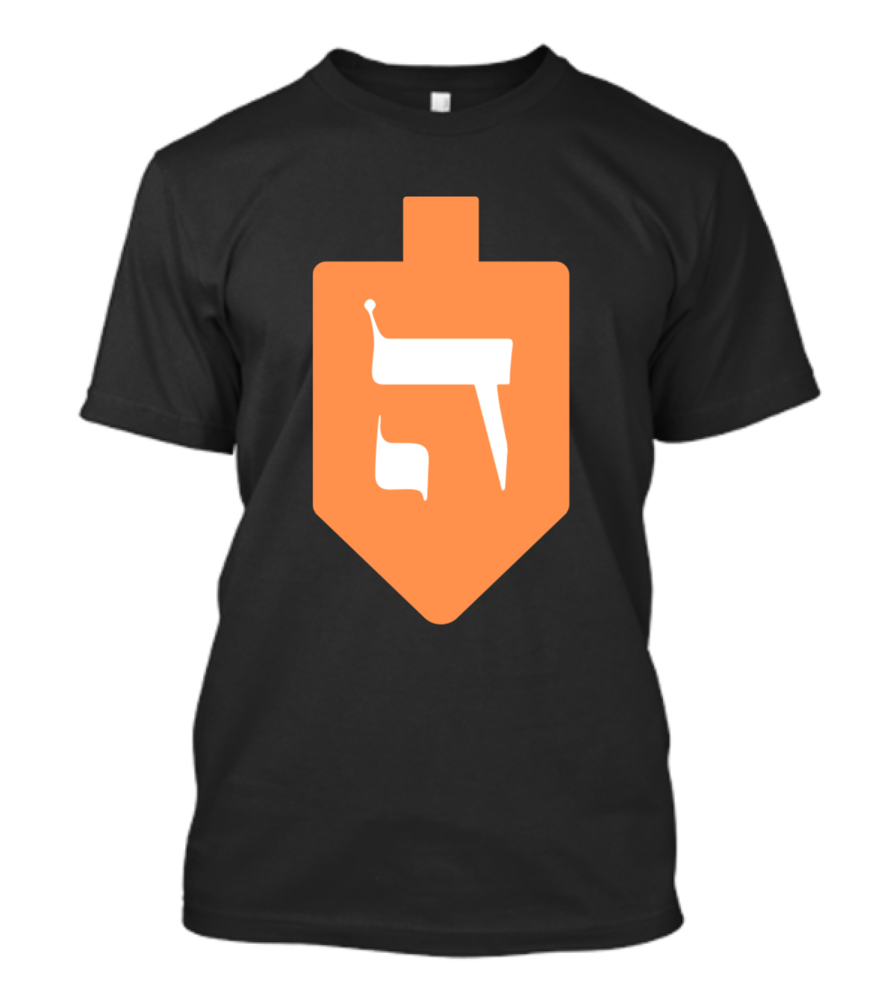 Orange Dreidel Symbol Hanukkah Letter Hey T-Shirt