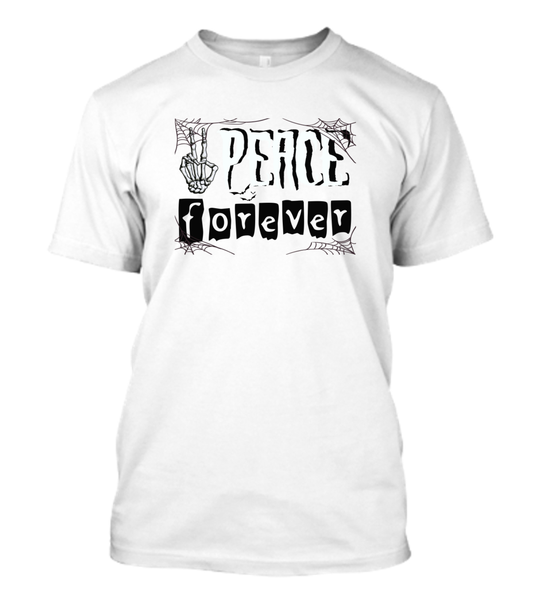 PEACE Skeleton Hand Forever T-Shirt