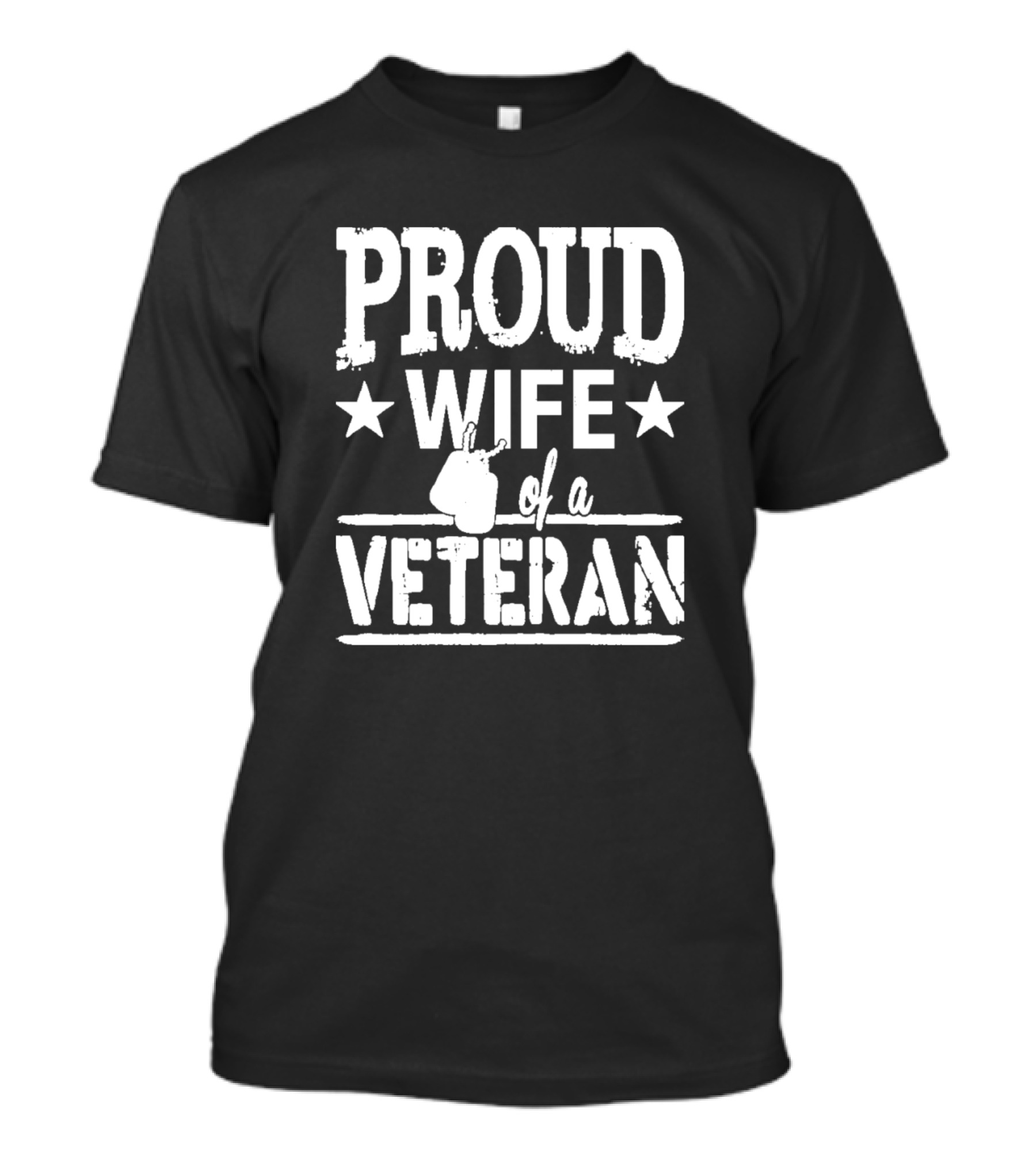 PROUD WIFE OF A VETERAN VICTORY SYMBOL WITH STARS T-Shirt